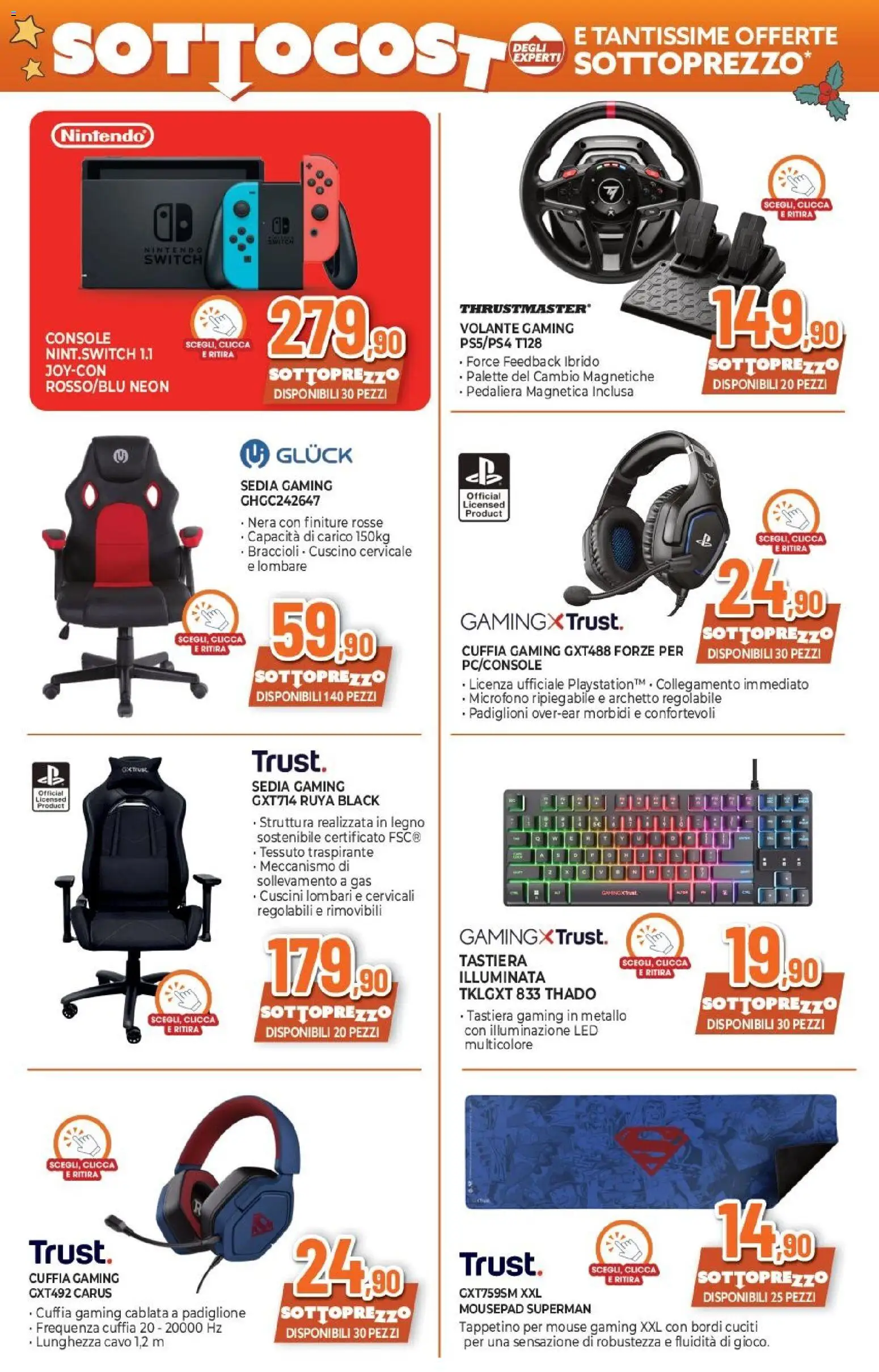 Volantino Expert del 12.12.2025 | Pagina: 10 | Prodotti: Mouse, Tastiera, Cavo, Sedia