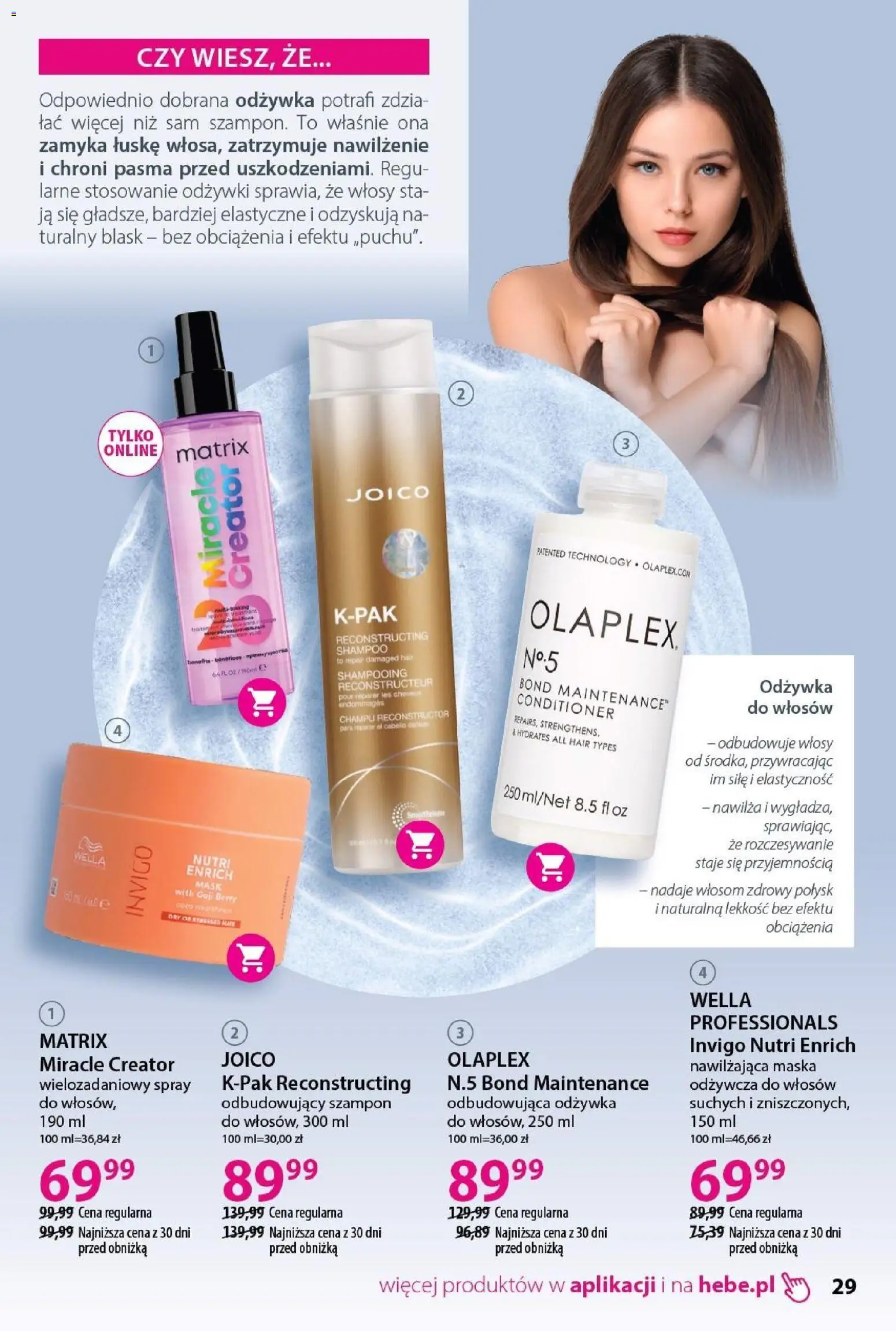 Hebe Gazetka - Katalog od 31.01.2026 | Strona: 29 | Produkty: Szampon, Odżywka, Maska