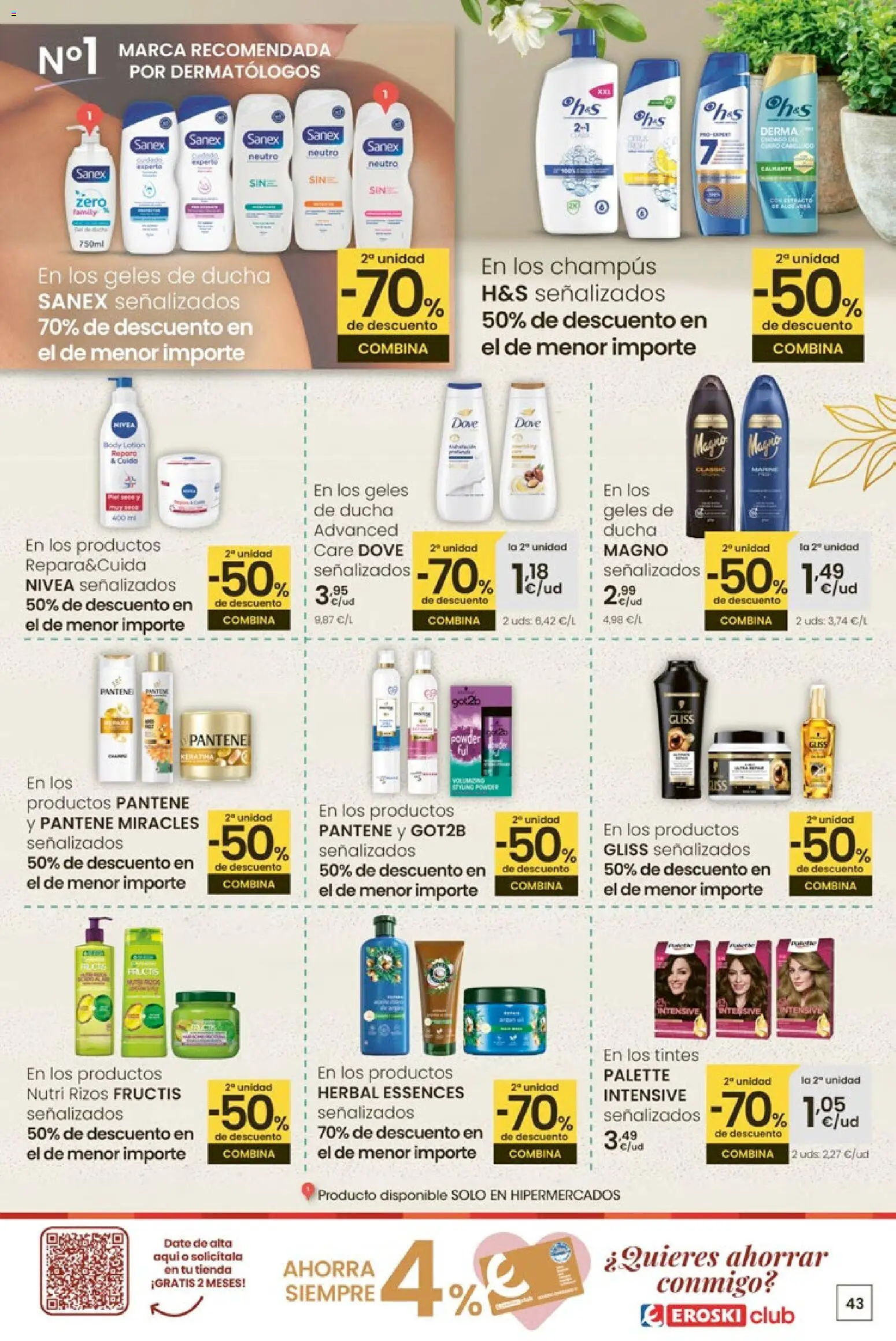 Eroski - Quieres ahorrar conmigo │ válido desde el 26.03.2026 | Página: 43 | Productos: Body, Ducha