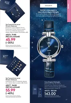 Ofertele Oriflame valabile de la 23.12.2025 | Pagină: 43 | Produse: Ceas, Carcasă, Cercei, Machiaj