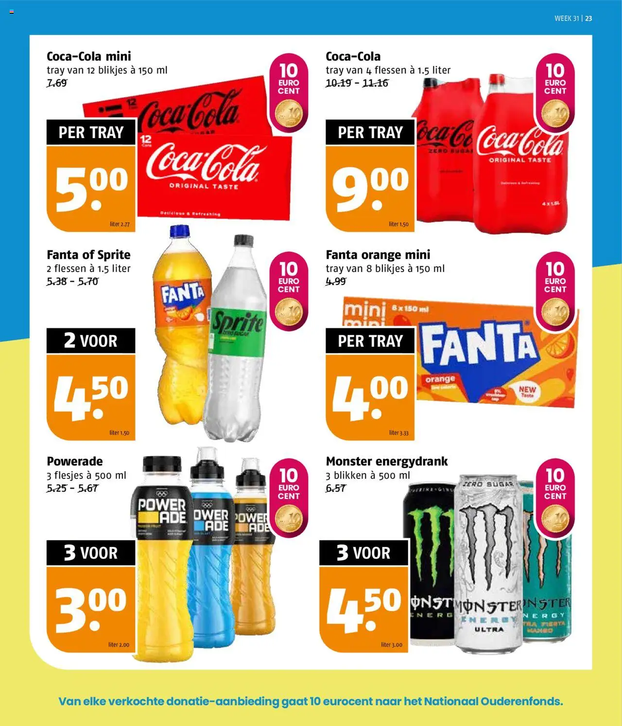  | Pagina: 23 | Producten: Coca Cola, Fanta, Sprite, Monster