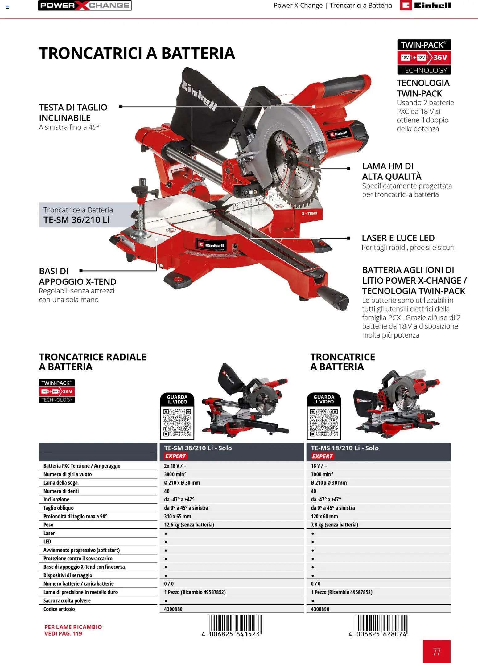 Volantino Einhell del 17.03.2026 | Pagina: 79 | Prodotti: Video, Sega, Batteria, Batterie