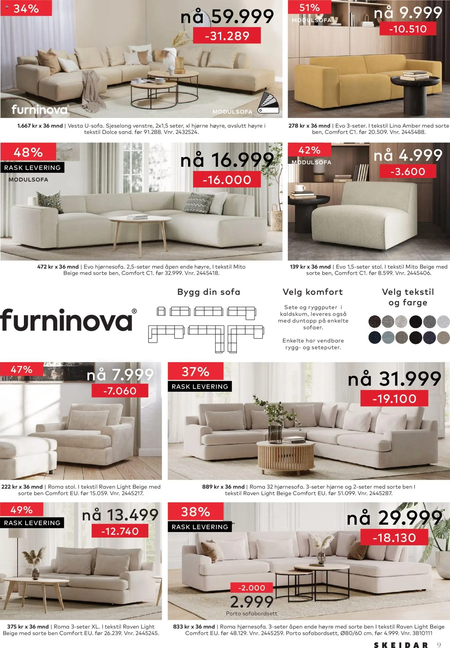 {H1} | Side: 9 | Produkter: Sofa, Sjeselong