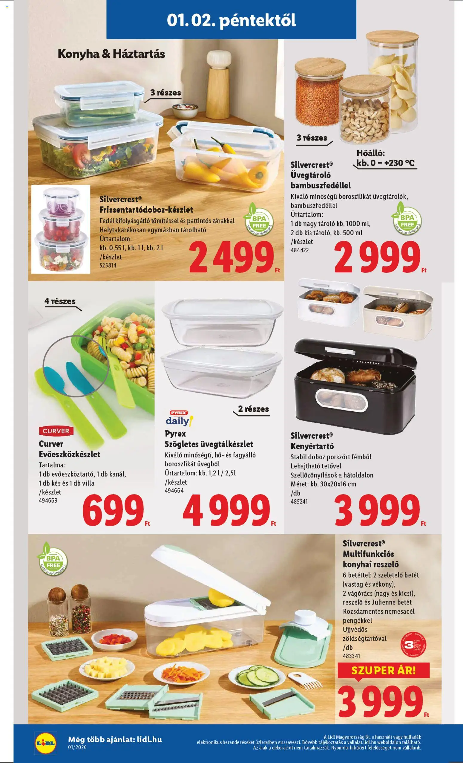 Lidl akciós ujság - amely érvényes a következő dátumtól: 02.01.2026 | Oldal: 28 | Termékek: Szeletelő, Doboz, Kenyértartó, Kés