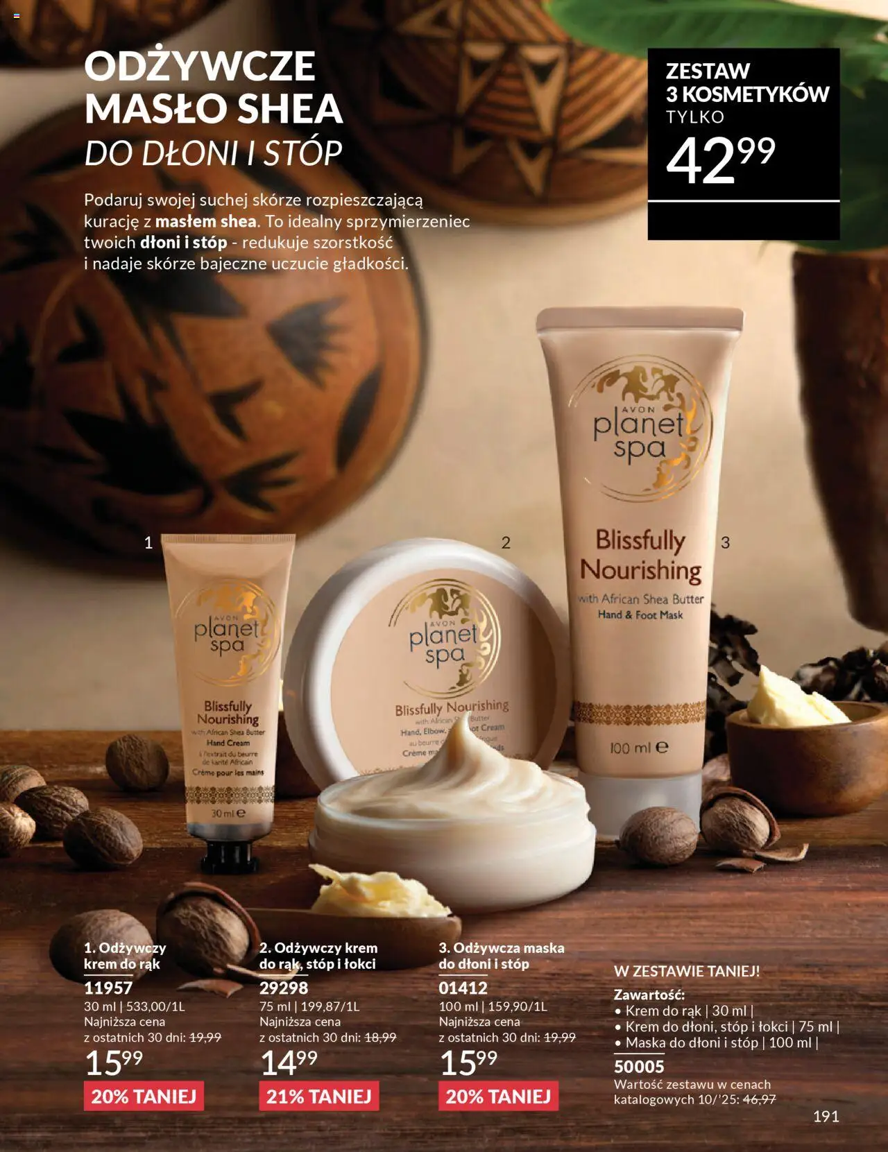 Avon Katalog 10 2025 od 01.10.2025 | Strona: 193 | Produkty: Masło, Maska, Krem do rąk, Krem