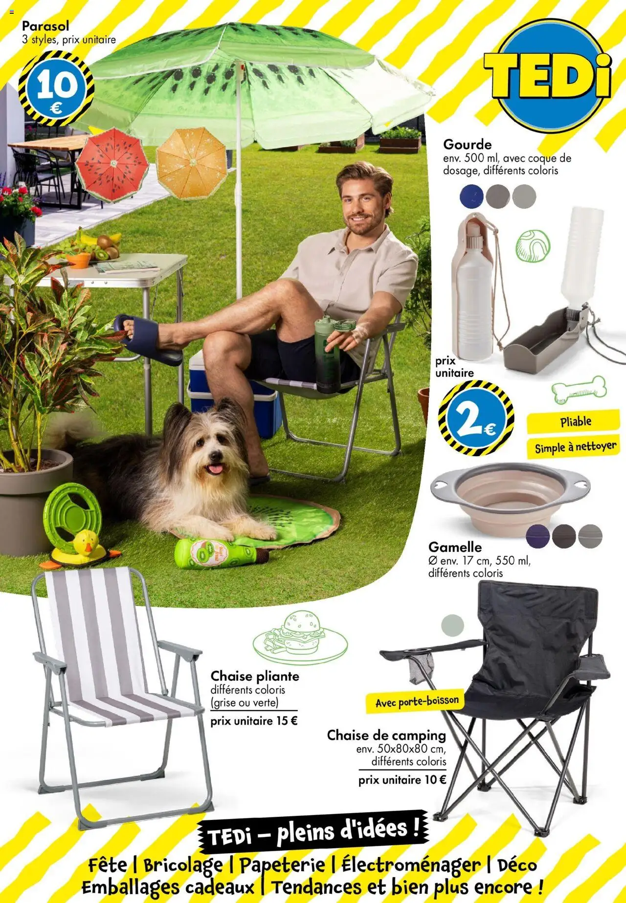  | Page: 23 | Produits: Gourde, Chaise pliante, Parasol, Chaise de camping