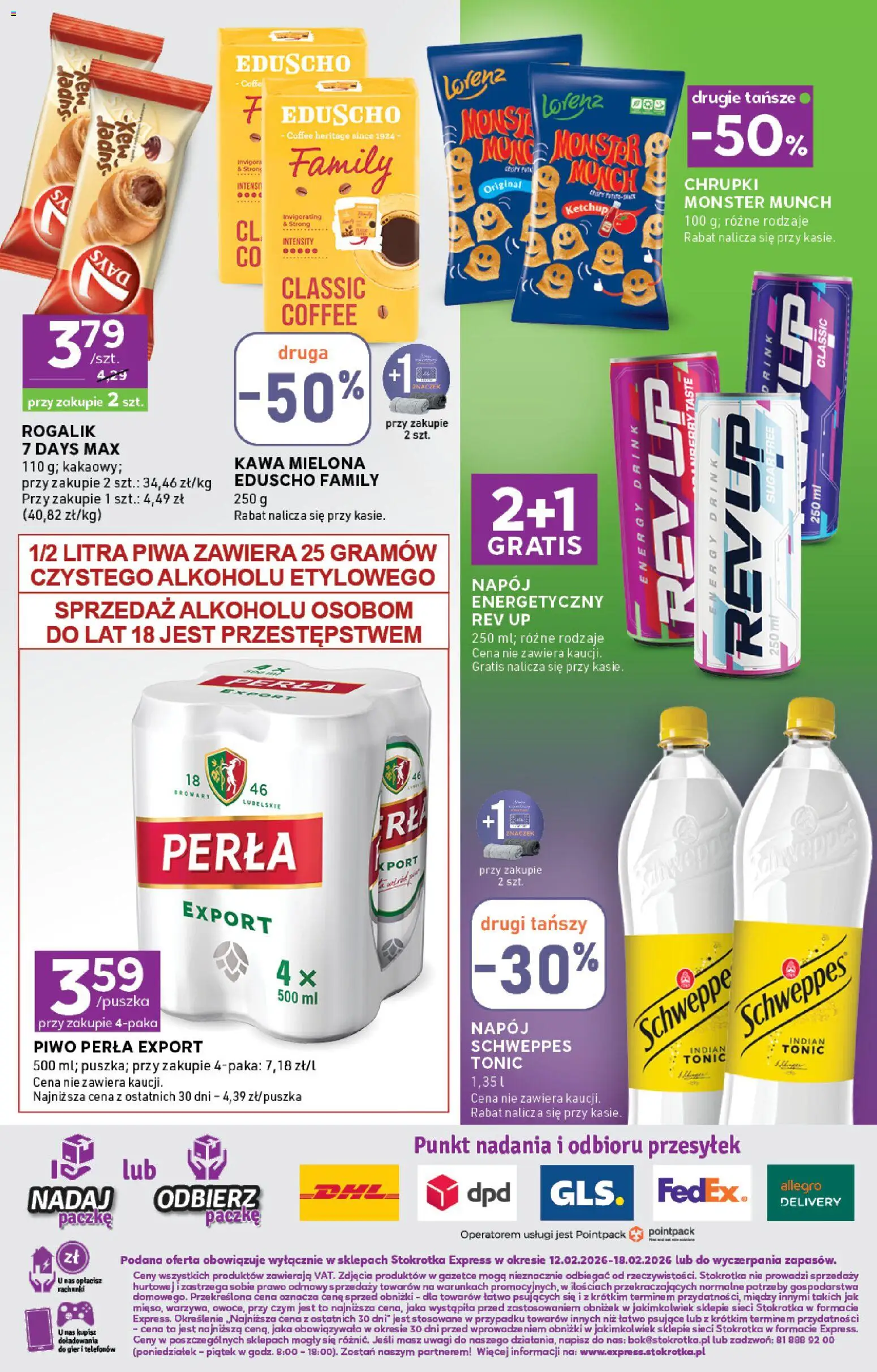Stokrotka Gazetka - Express od 12.02.2026 | Strona: 6 | Produkty: Stokrotka, Chrupki, Piwo perła, Piwo