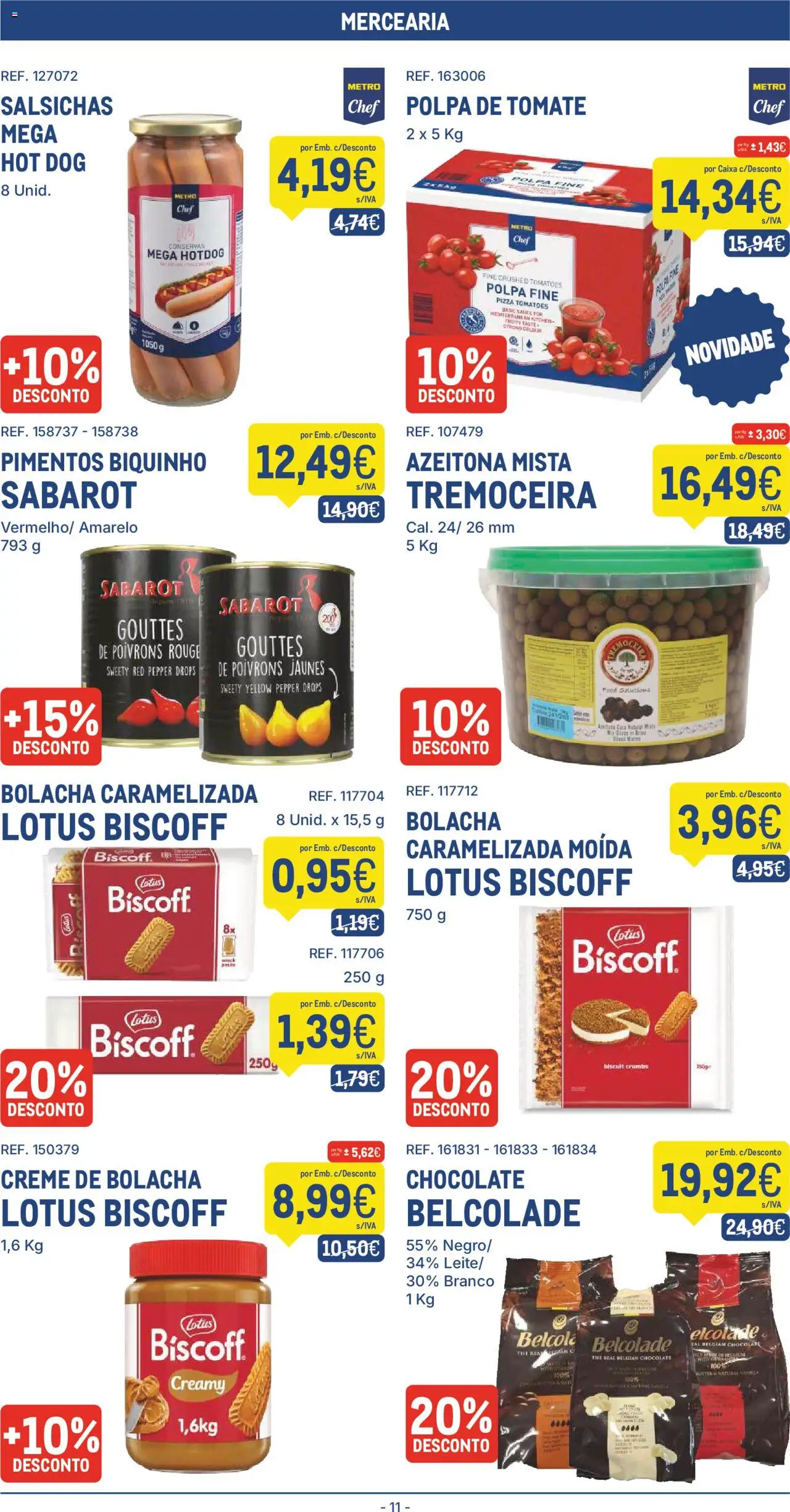 Makro folheto │ válido de 16.09.2025 | Página: 11 | Produtos: Caixa, Chocolate, Pizza, Tomate