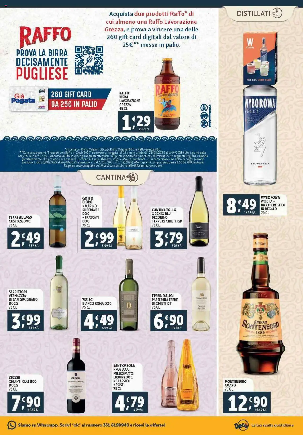 Volantino Decò del 21.08.2025 | Pagina: 17 | Prodotti: Birra, Vodka, Prosecco, Amaro