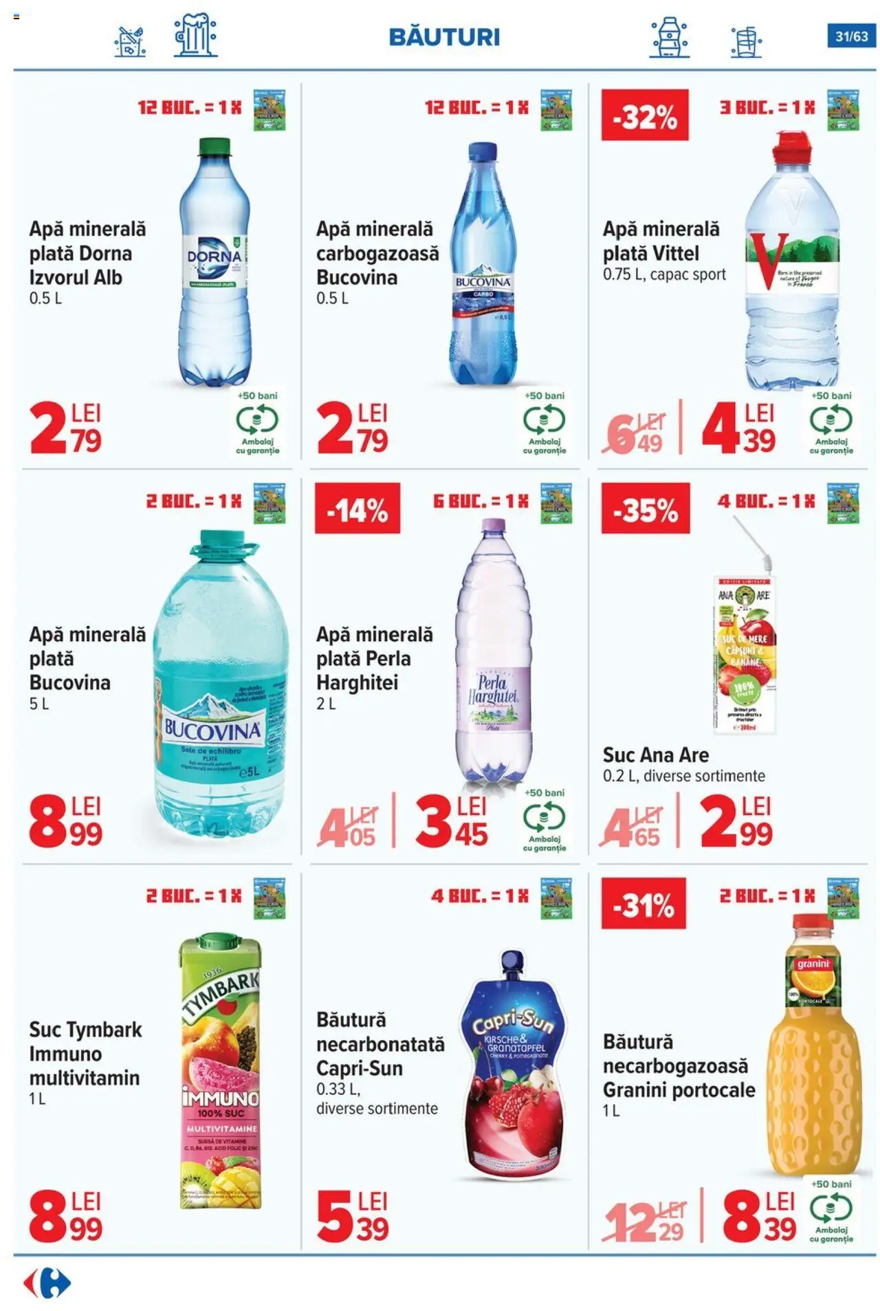 Noul catalog Carrefour – valabil de la 17.09.2025 | Pagină: 31 | Produse: Yazı tahtası kalemi, Suc, Mere, Căpșuni