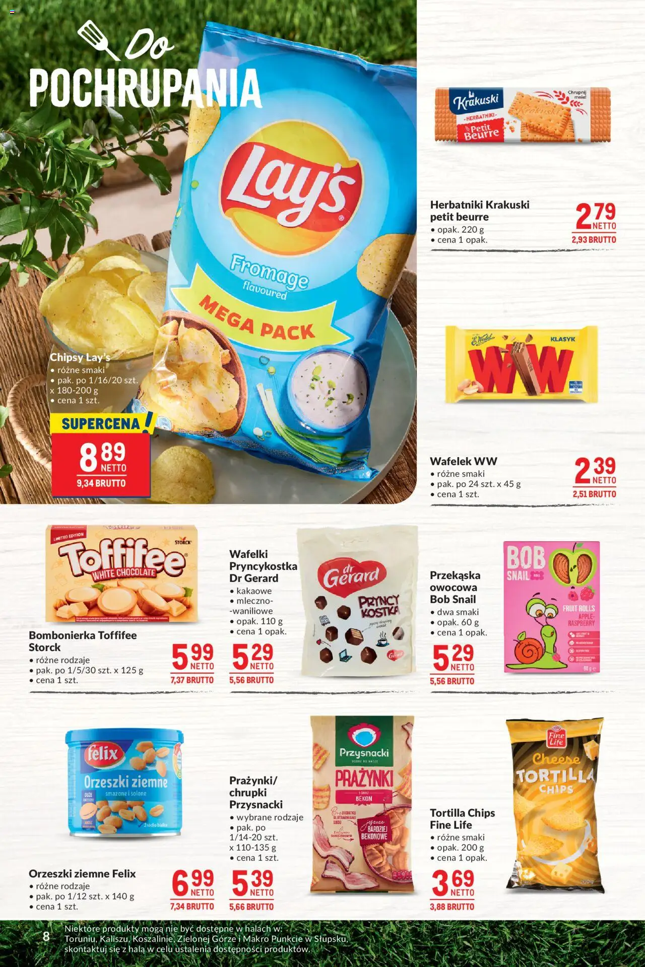 Makro Gazetka - Smakuj chwile z pysznym grillem od 27.05.2025 | Strona: 8 | Produkty: Chipsy, Toffifee, Bób, Herbatniki
