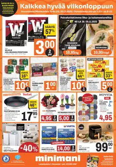 Minimani-mainoslehti voimassa 25.11.2025 alkaen