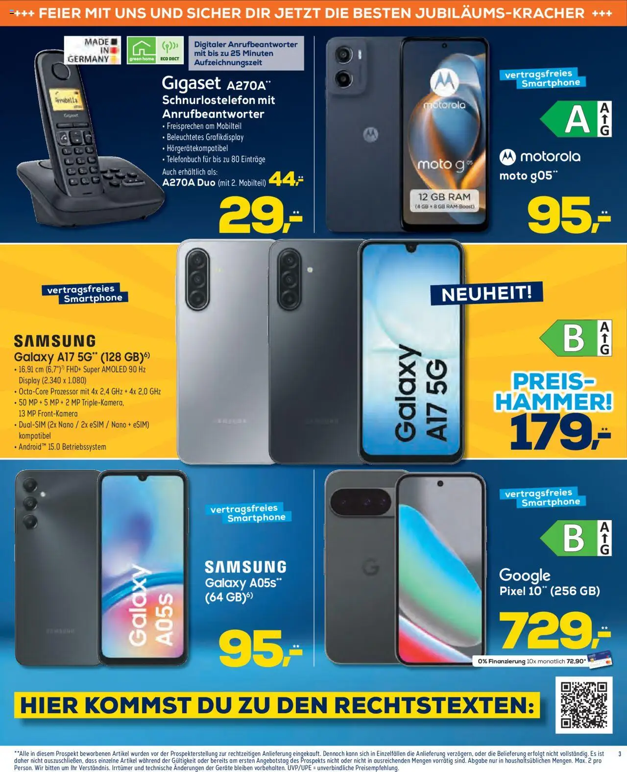 Euronics  Unsere aktuelle Beilage – gültig ab 24.09.2025 | Seite: 3 | Produkte: Samsung, Smartphone