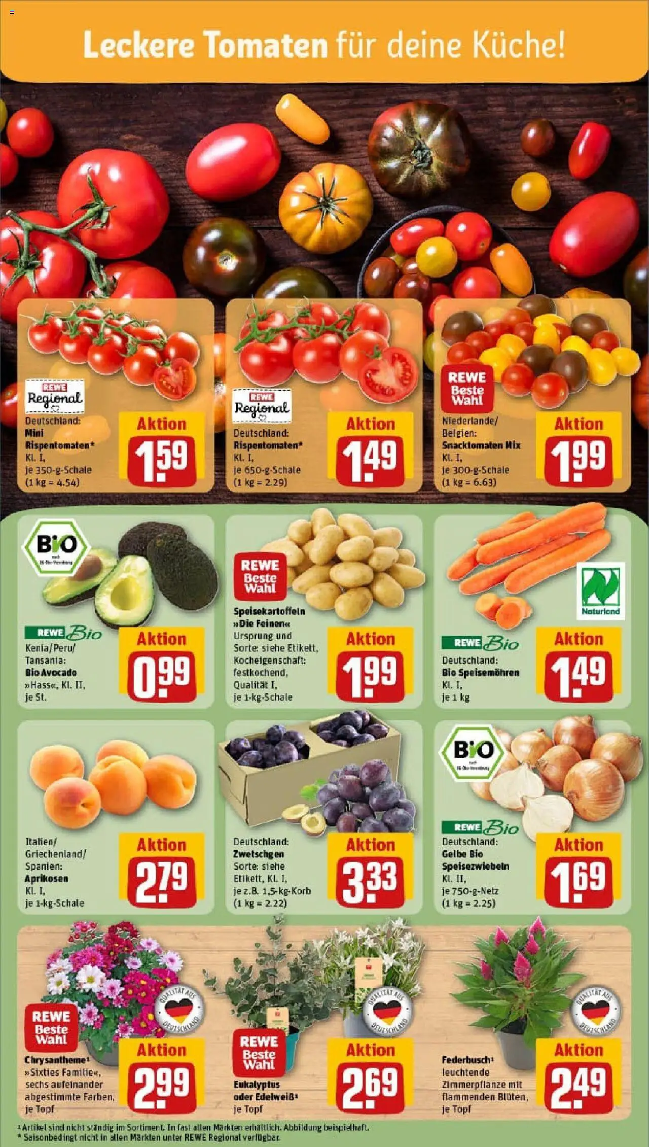 Rewe prospekt Halle (Saale) / Giebichenstein	 - gültig ab dem 13.07.2025 | Seite: 7 | Produkte: Küche, Tomaten, Zwetschgen, Avocado