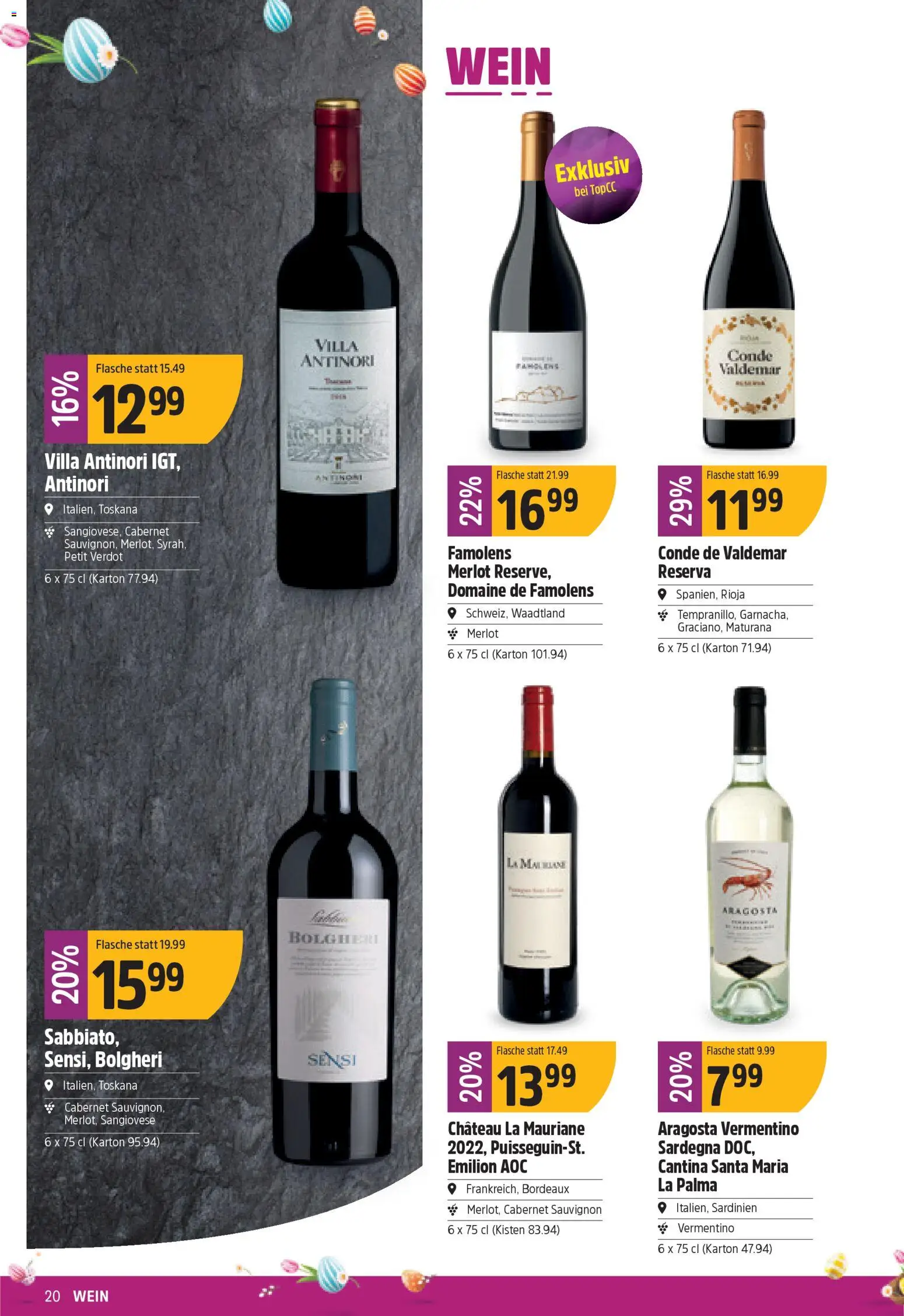 TopCC Aktionen – gültig ab 02.03.2026 | Seite: 20 | Produkte: Merlot, Wein
