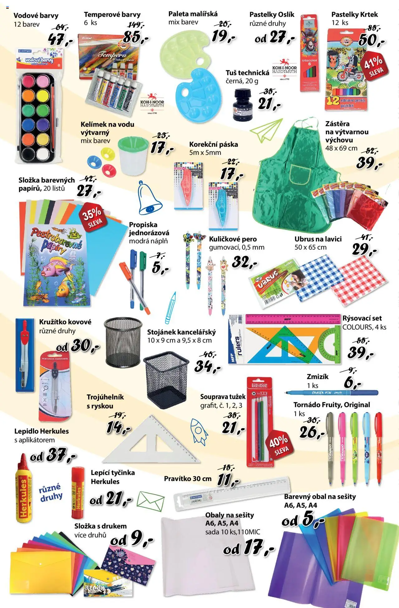 Prior - Akční Nabídka Školních Potřeby od 14.08.2025 | Strana: 2 | Produkty: Pastelky, Pravítko, Sešity, Ubrus