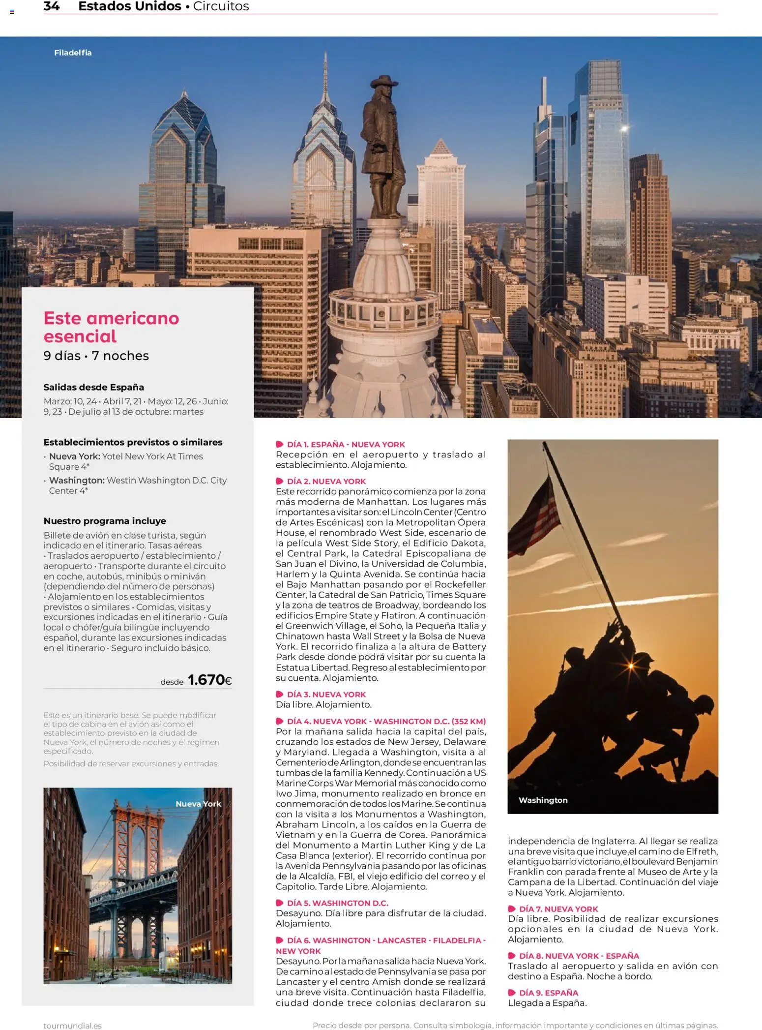 Viajes El Corte Inglés Norteamérica y Caribe │ válido desde el 01.01.2026 | Página: 34 | Productos: Bolsa