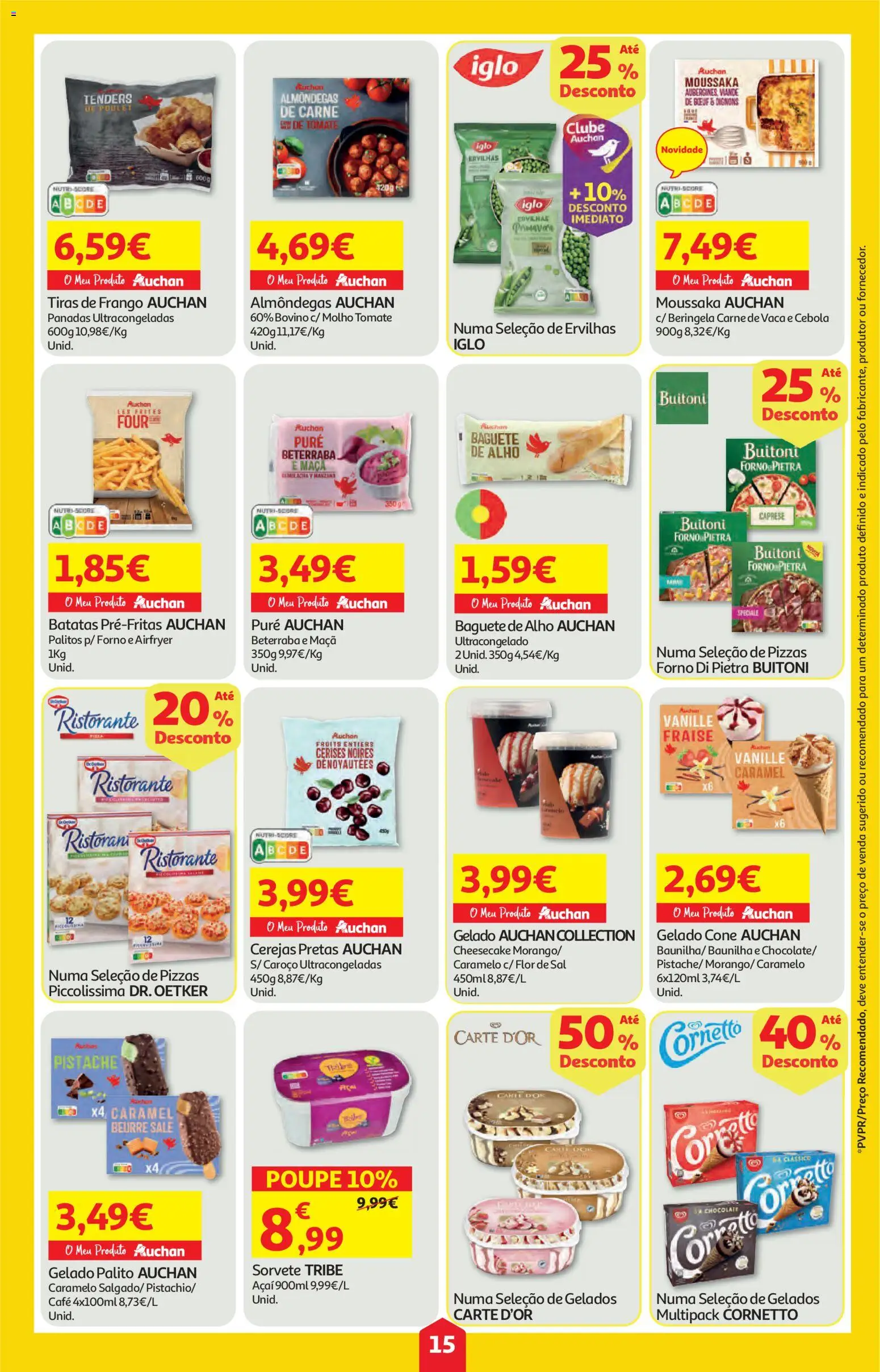 Auchan folheto │ válido de 16.04.2026 | Página: 15 | Produtos: Forno, Beterraba, Café, Sorvete