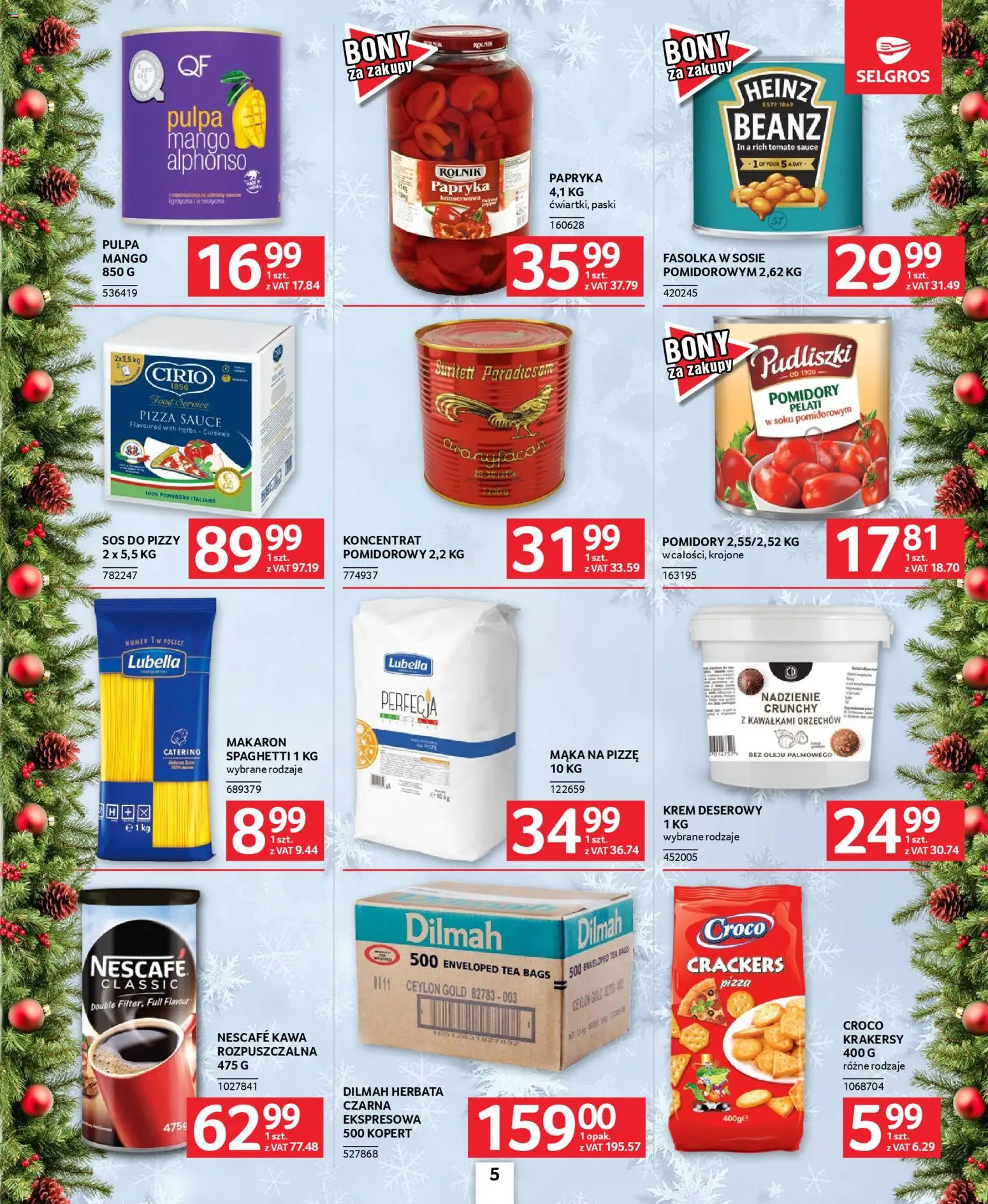 Selgros cash&carry Gazetka - Oferta dla gastronomii od 06.11.2025 | Strona: 5 | Produkty: Kawa, Pizza, Makaron, Krem