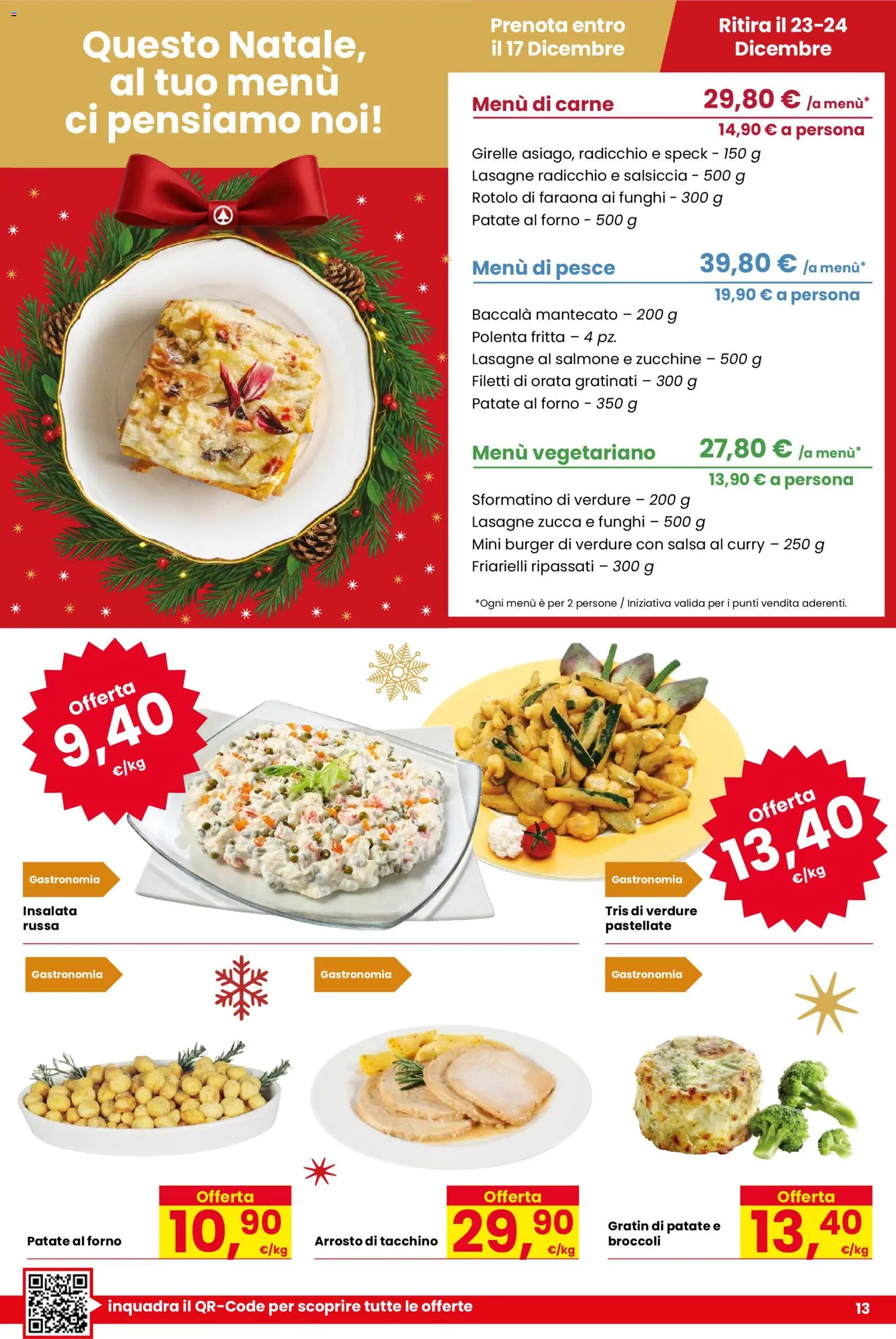 Volantino Despar del 04.12.2025 | Pagina: 13 | Prodotti: Patate, Tacchino, Funghi, Zucca