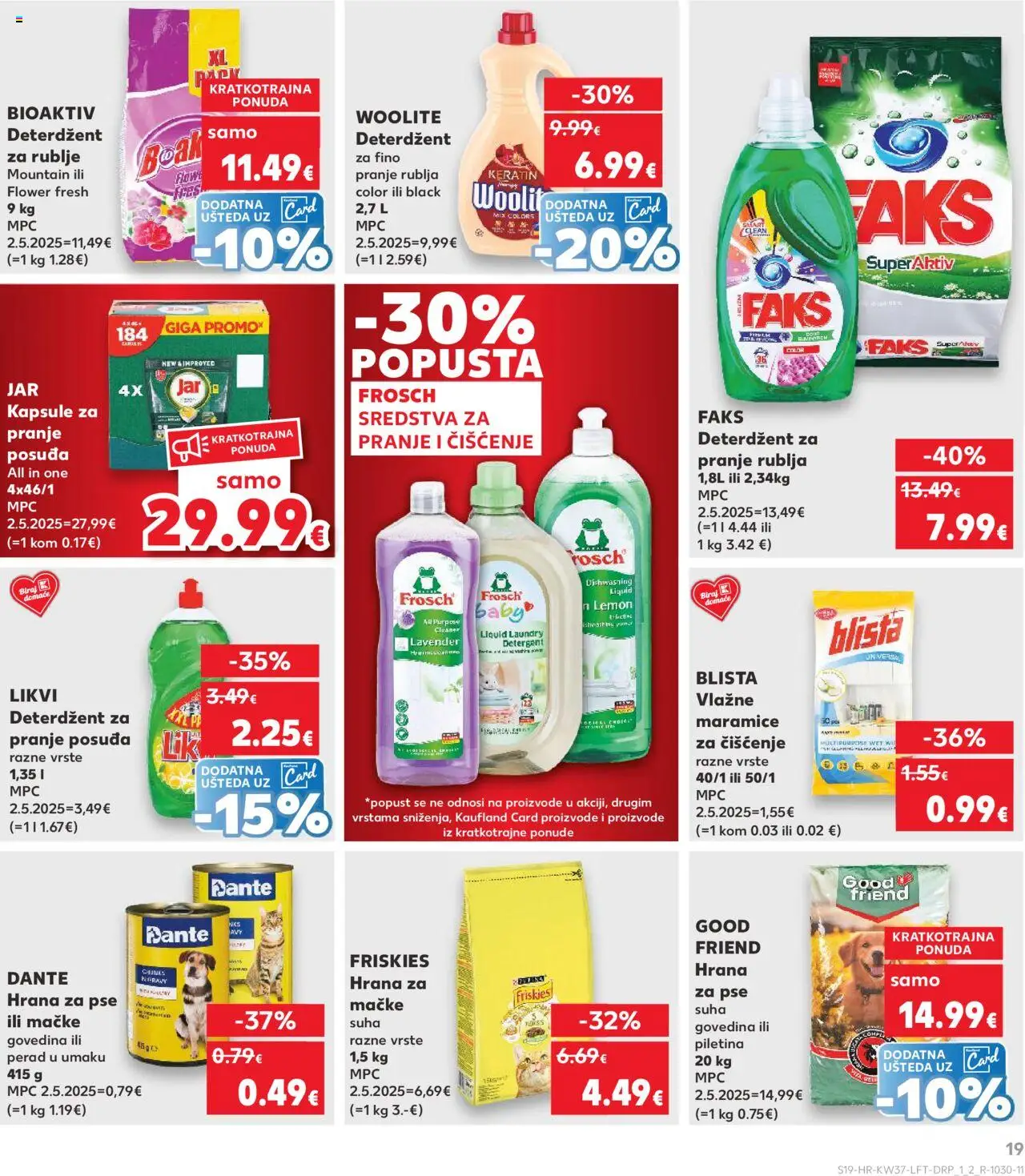 Kaufland katalog | vrijedi od 10.09.2025 | Stranica: 19 | Proizvodi: Faks, Vlažne maramice, Deterdžent za pranje rublja, Deterdžent