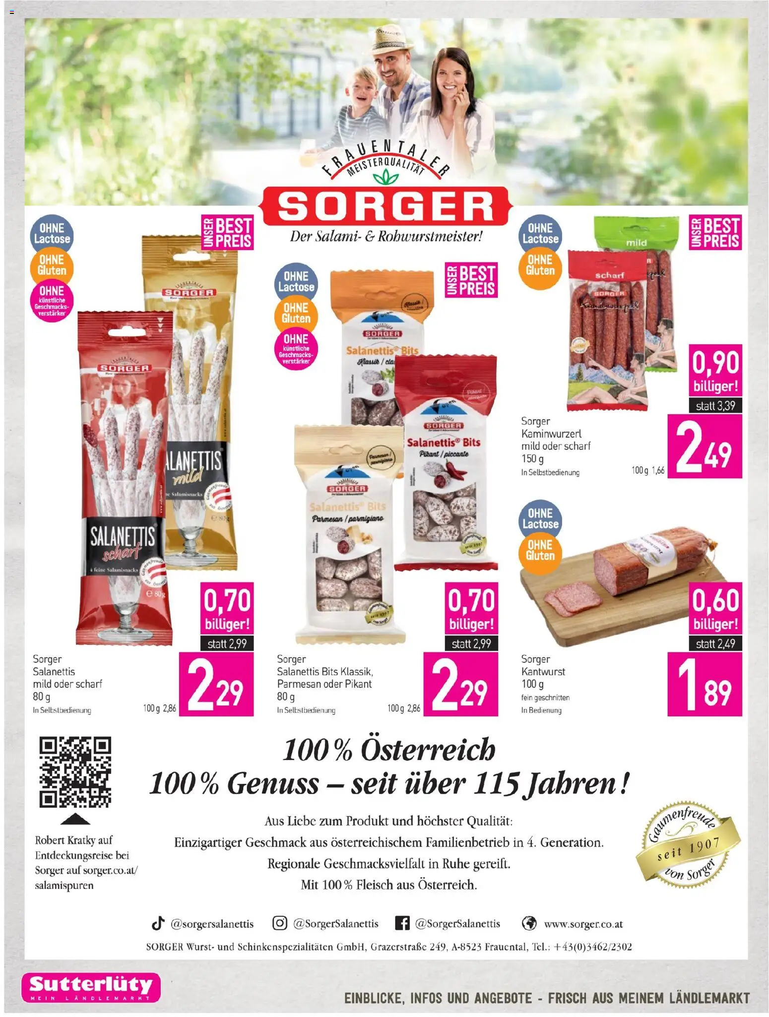 Sutterlüty Flugblatt gültig ab 20.11.2025 | Seite: 8 | Produkte: Wurst, Salami