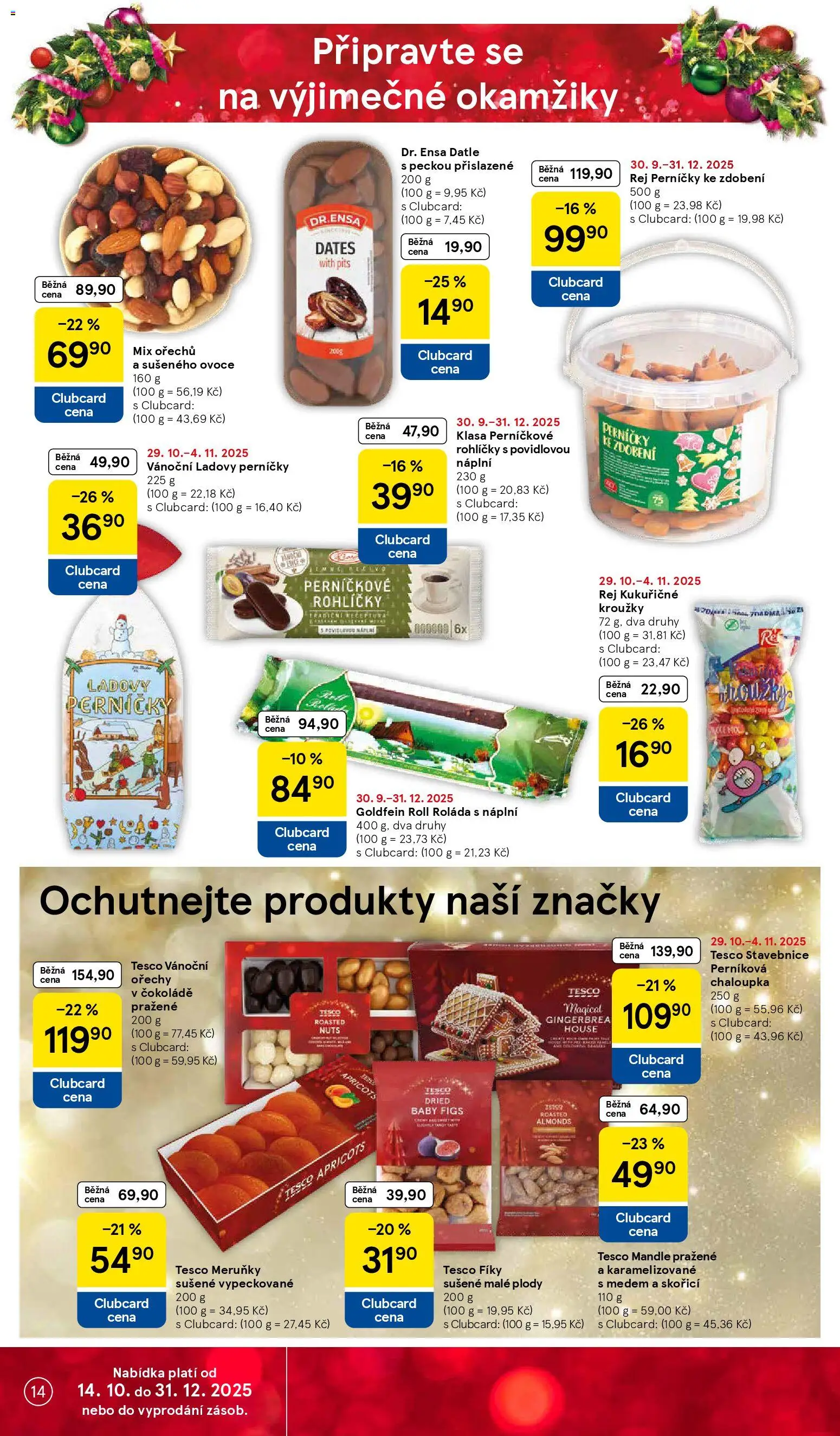 Tesco leták - Hypermarket od 29.10.2025 | Strana: 14 | Produkty: Stavebnice, Ladovy perníčky, Datle, Perníčky