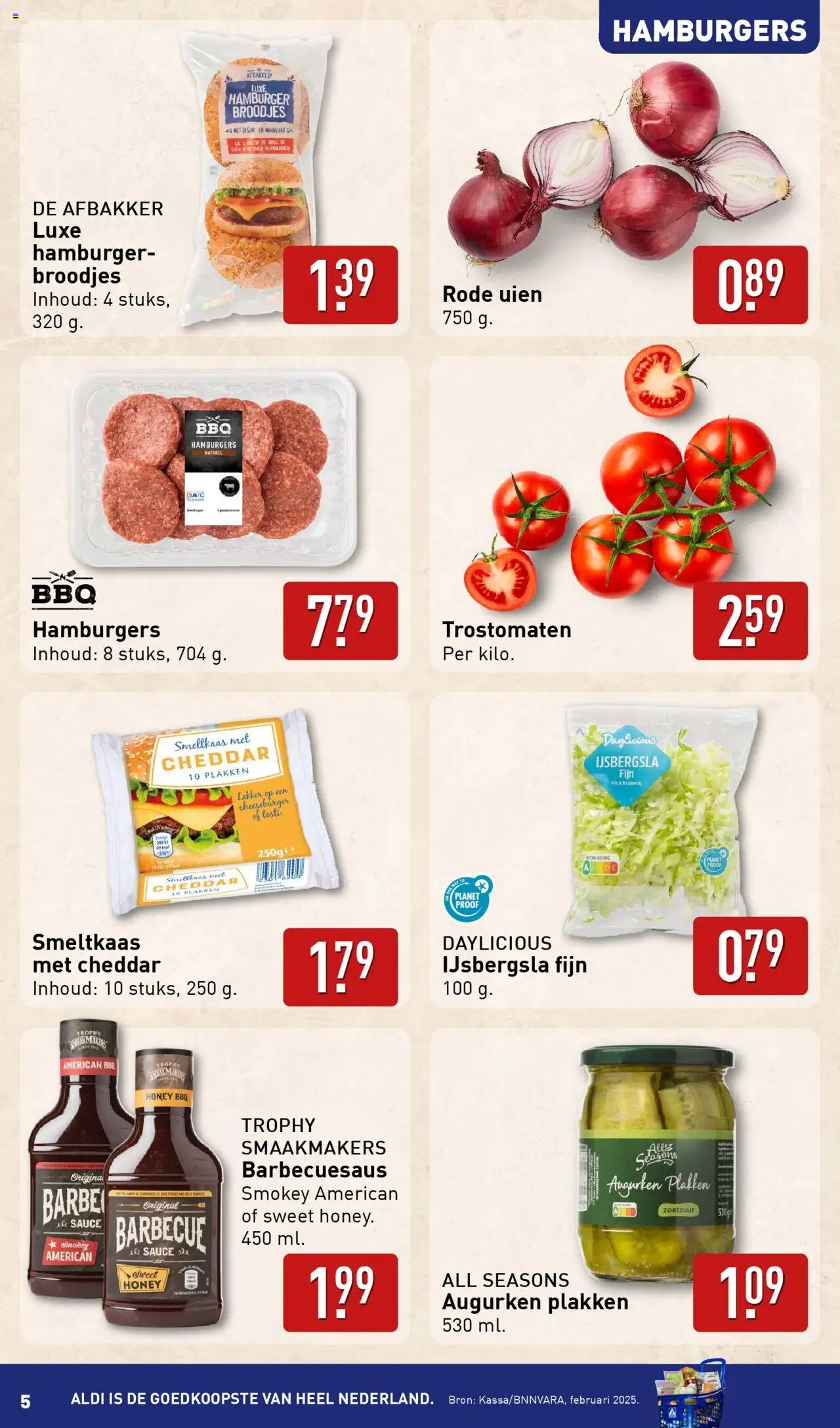  | Pagina: 5 | Producten: Cheeseburger, De oven, Cheddar, Broodjes
