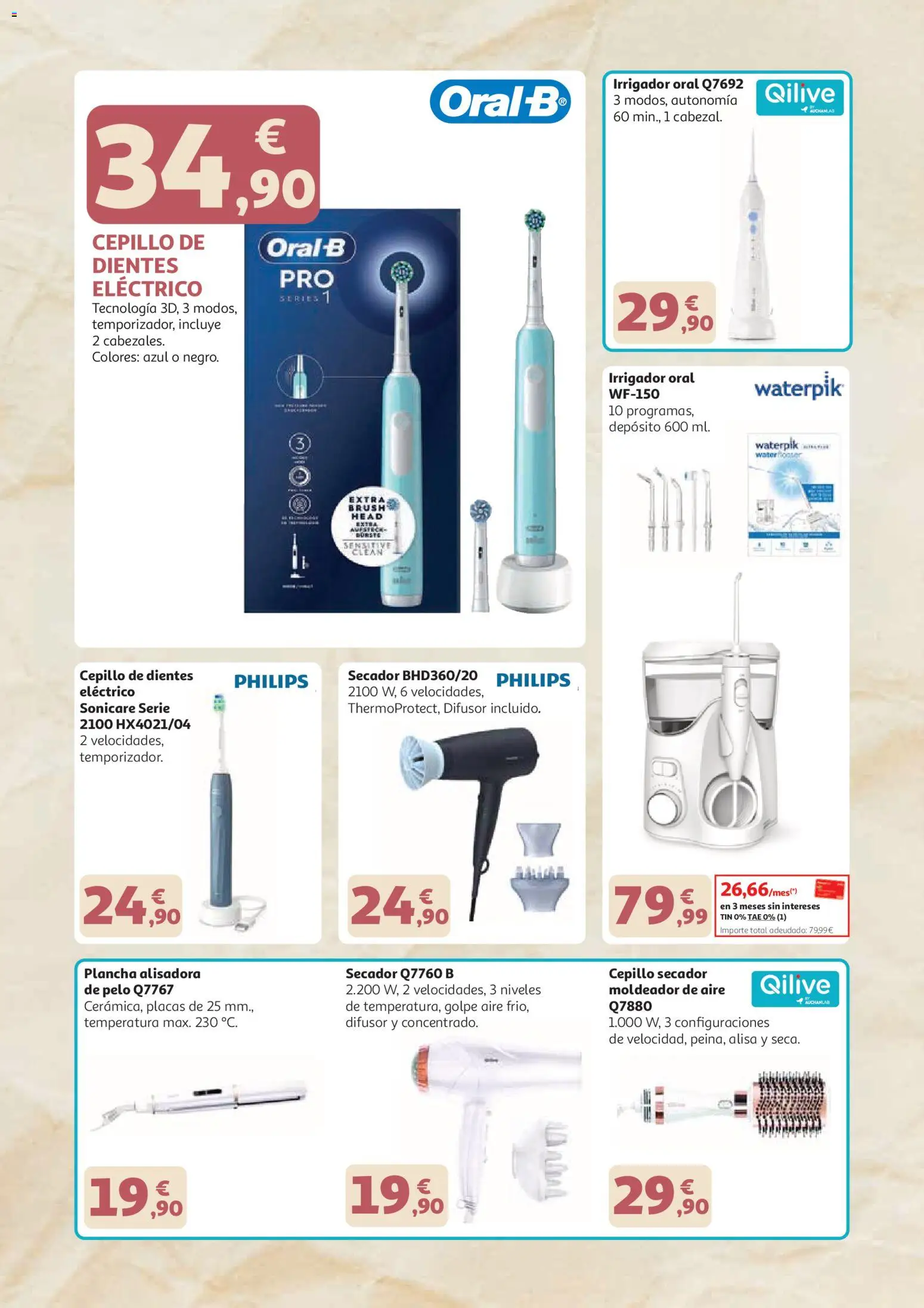 Alcampo - dia de la madre 2026 Canarias │ válido desde el 21.04.2026 | Página: 12 | Productos: Cepillo, Cepillo de dientes, Plancha, Secador de pelo