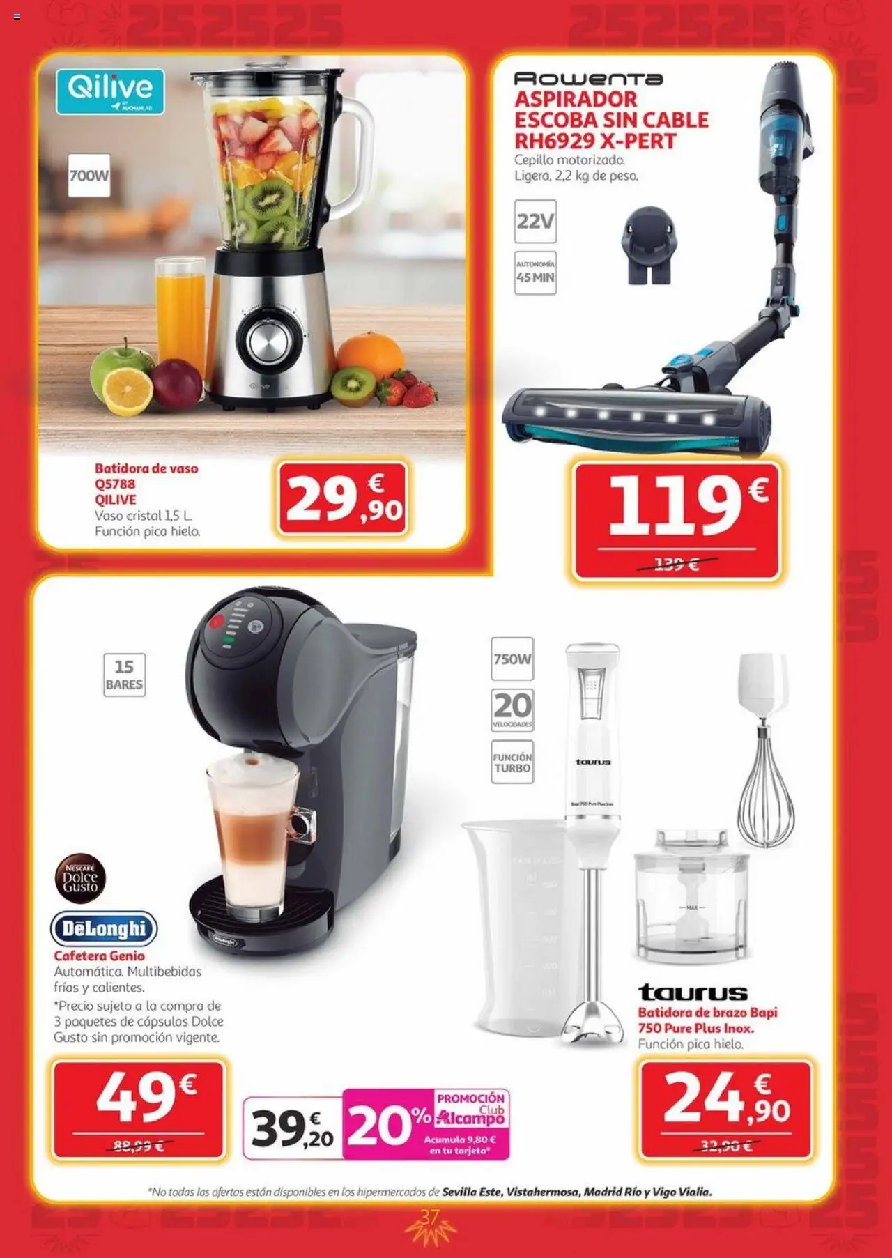 Alcampo - Canarias │ válido desde el 25.09.2025 | Página: 37 | Productos: Cepillo, Cable, Cafetera, Aspirador
