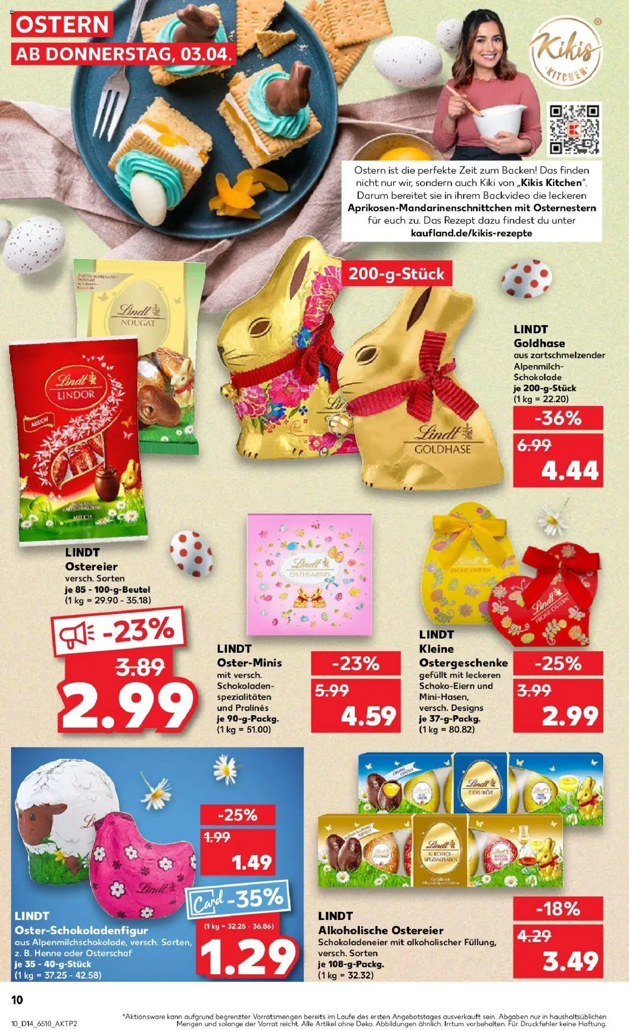 Kaufland - Nürnberg, Fürther Straße 187 - gültig ab dem 03.04.2025 | Seite: 10 | Produkte: Schokolade, Lindt