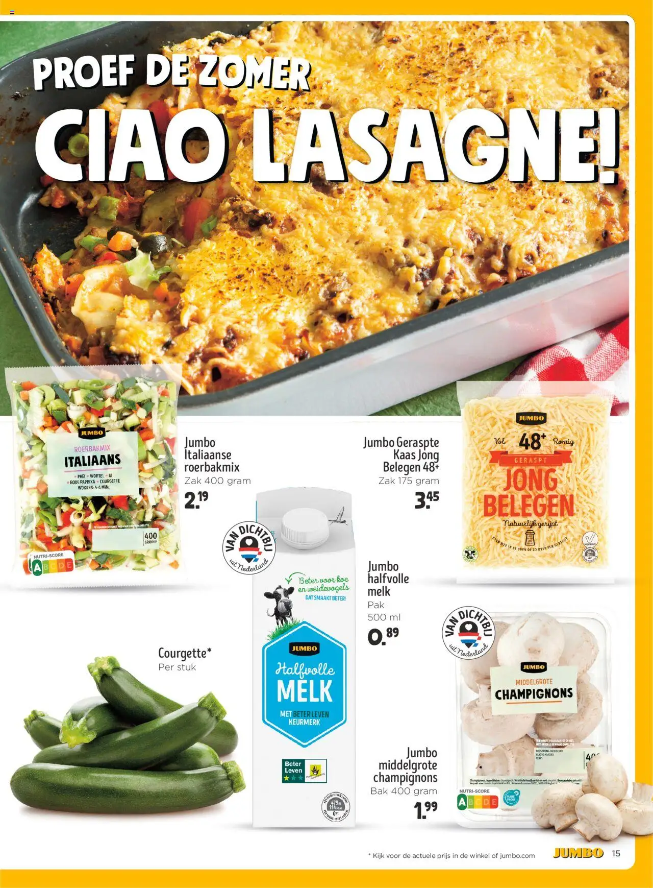  | Pagina: 15 | Producten: Melk, Kaas, Lasagne, Zak