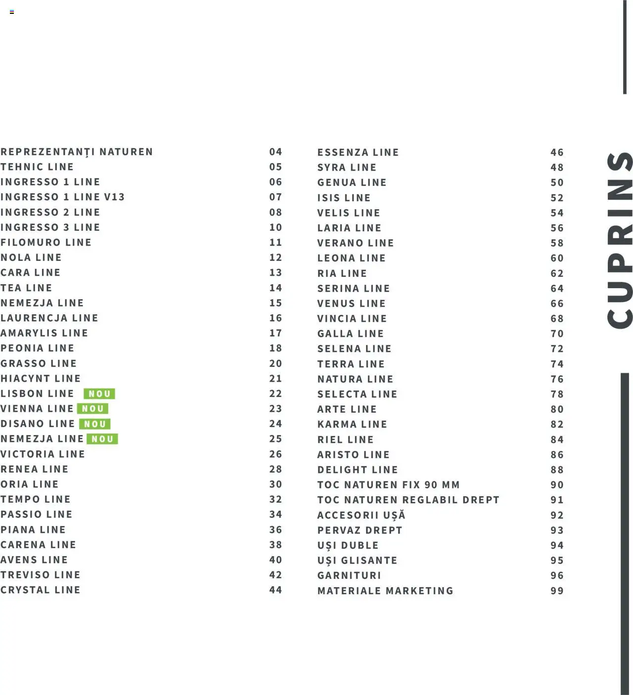 Noul catalog Proges – valabil de la 01.08.2025 | Pagină: 3 | Produse: Ușă