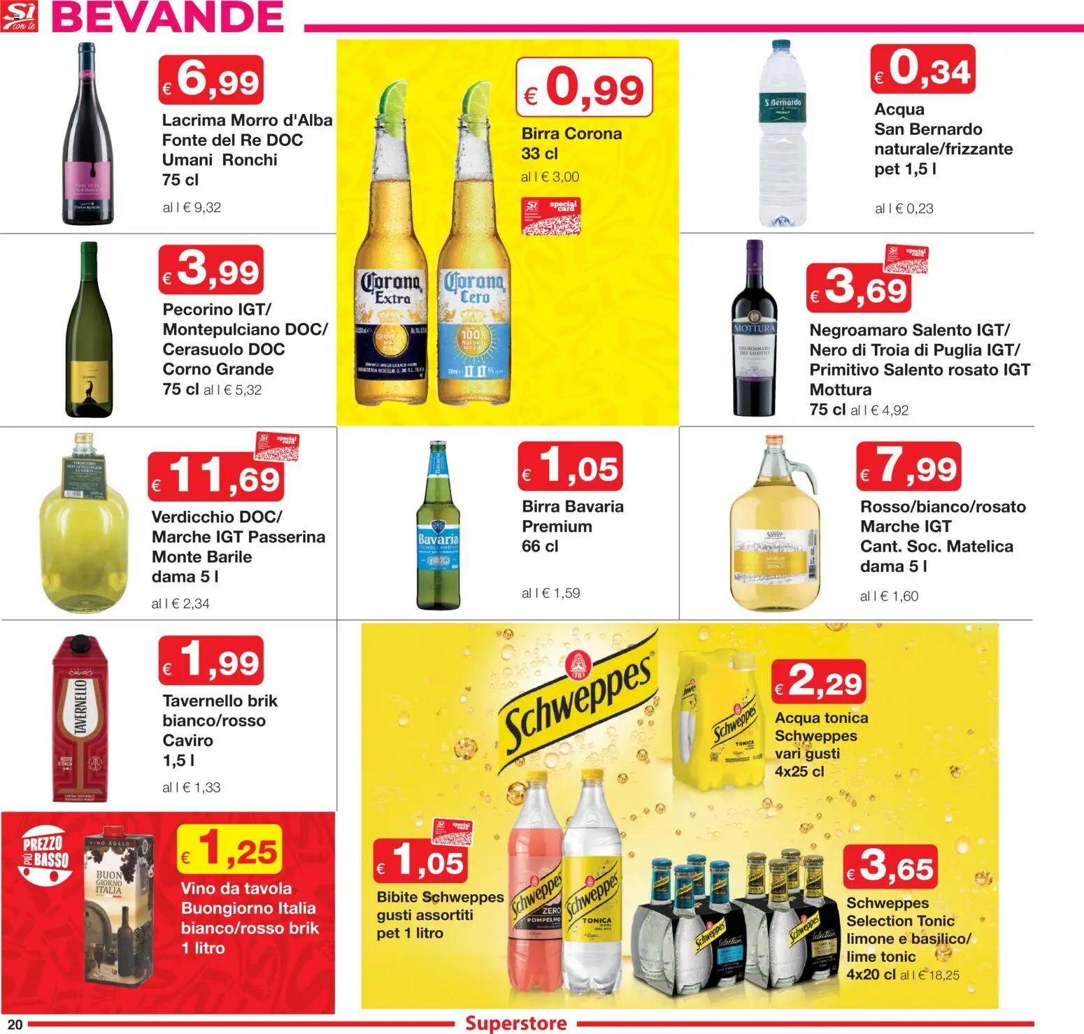 Volantino Sì con Te del 13.11.2025 | Pagina: 20 | Prodotti: Birra, Limone, Bibite, Pecorino