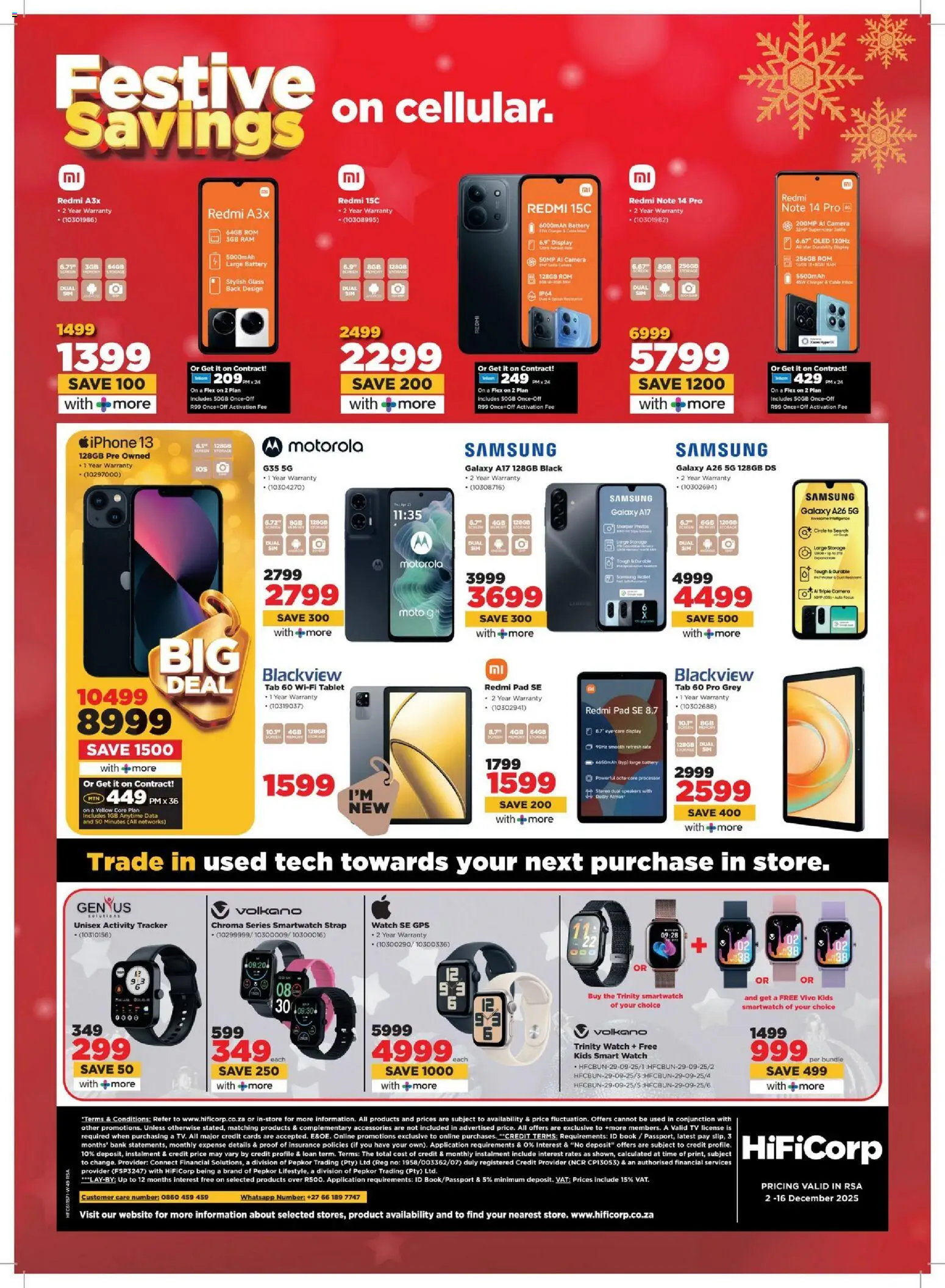 New HiFi Corp catalogue – valid from 02.12.2025 | Page: 16 | Products: Tablet, Cable, Smartwatch, TV