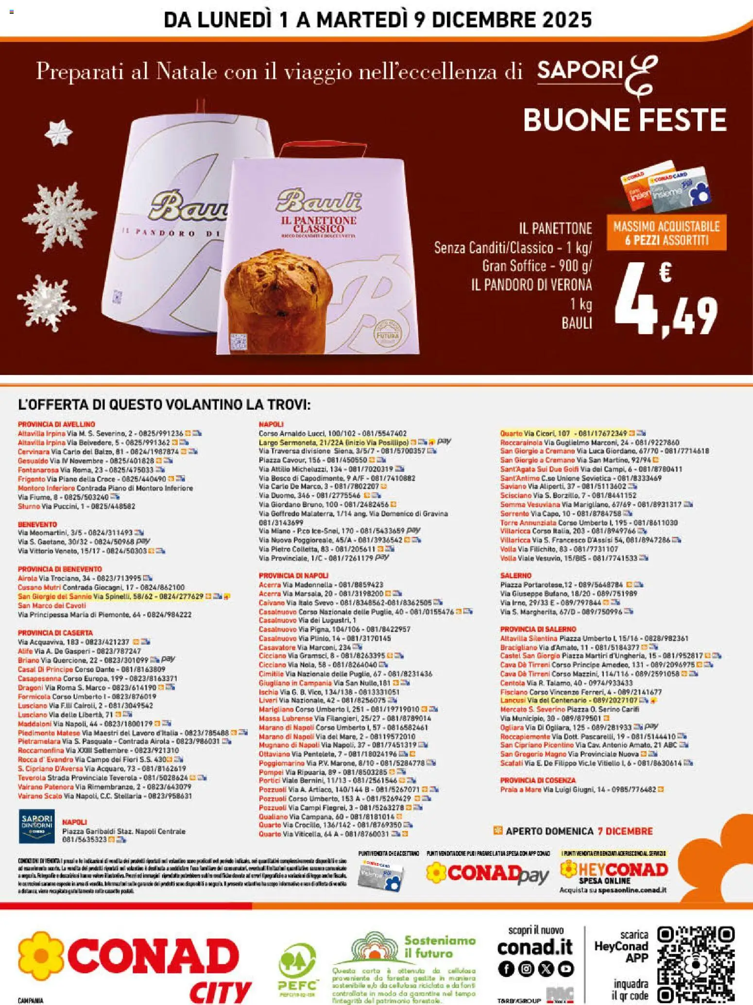 Volantino Conad del 01.12.2025 | Pagina: 16 | Prodotti: Pandoro, Panettone