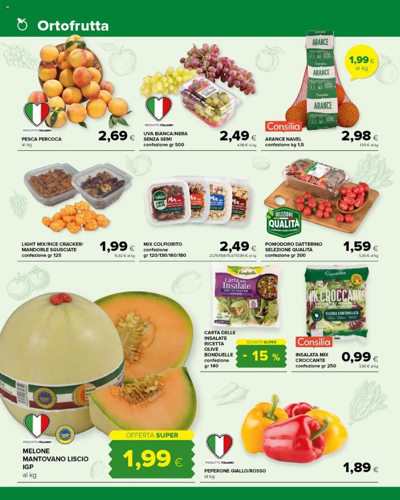 Volantino Tigre del 05.08.2025 | Pagina: 2 | Prodotti: Arance, Insalata, Pomodoro, Mandorle