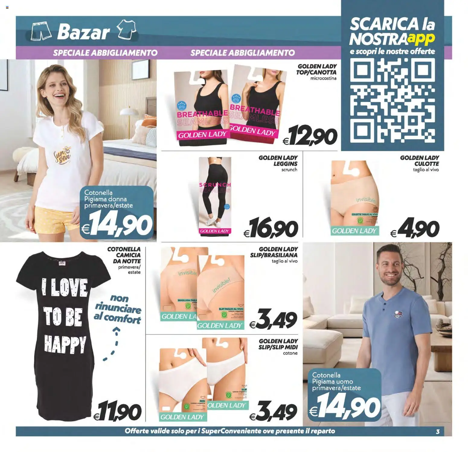Volantino SuperConveniente del 28.04.2026 | Pagina: 28 | Prodotti: Camicia, Pigiama, Leggins