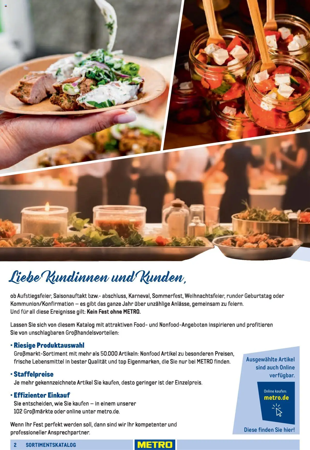 Metro Sortimentskatalog Vereine & Feste – gültig ab 01.06.2024 | Seite: 2 | Produkte: Top