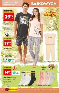 Pogląd oferty "Skarpety damskie lub męskie, 3-pak*, rozm.: 36-46, różne wzory i kolory, z ozdobnym haftem" - ważna od 28.03.2026 | Strona: 26