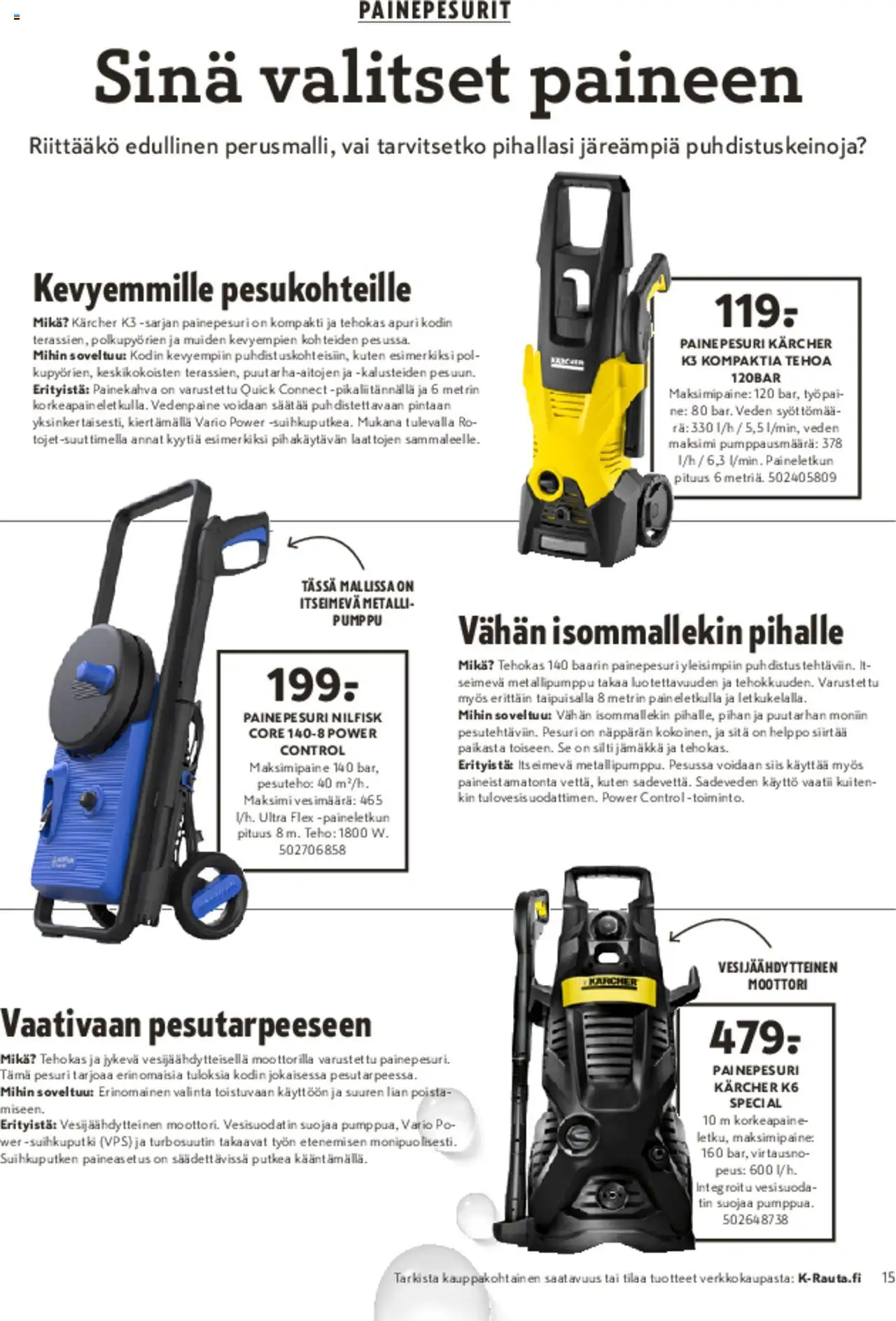  | Sivu: 15 | Tuotteet: Painepesuri
