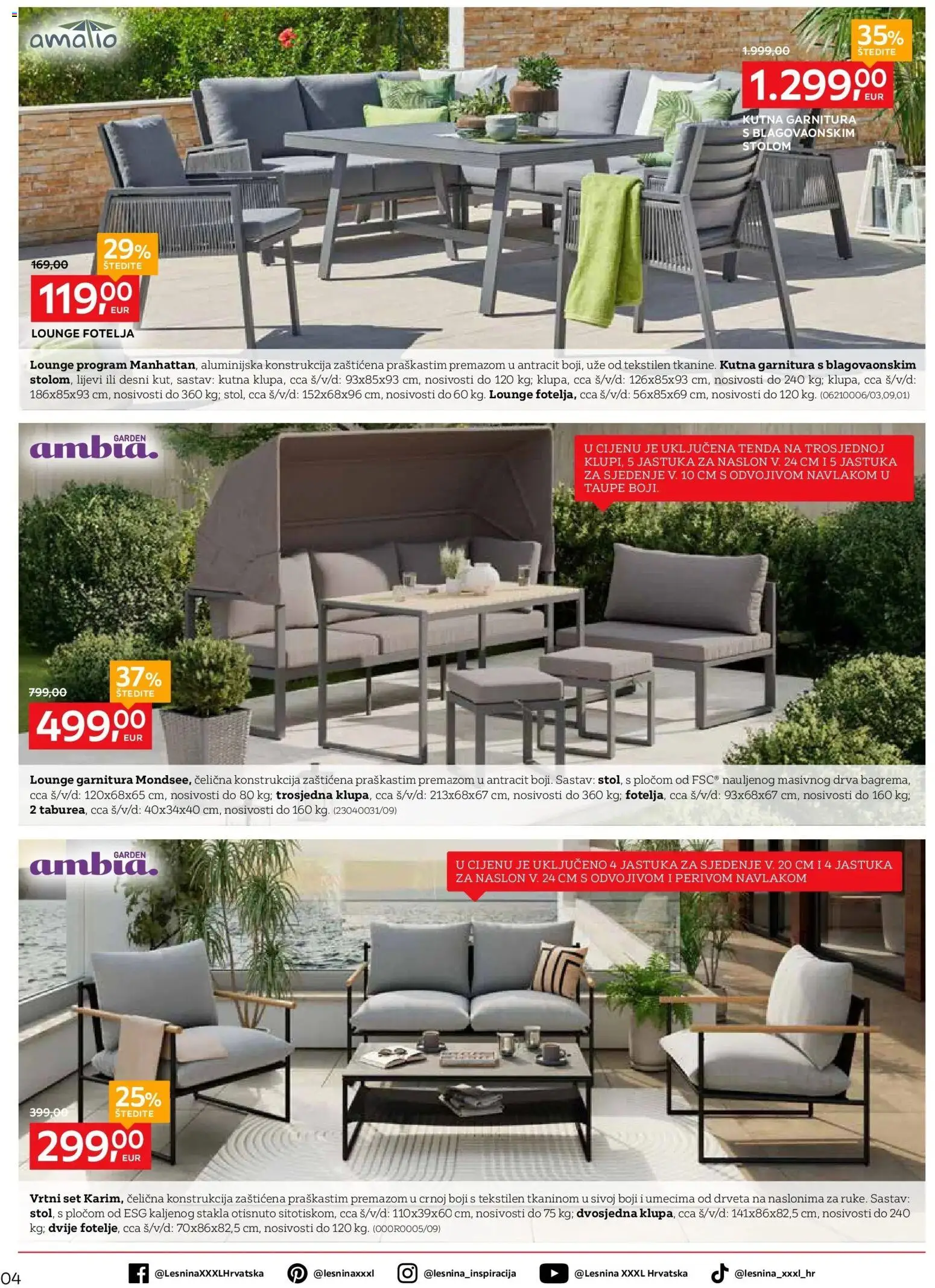 Lesnina katalog | vrijedi od 23.02.2026 | Stranica: 4 | Proizvodi: Fotelja, Tenda, Kutna garnitura