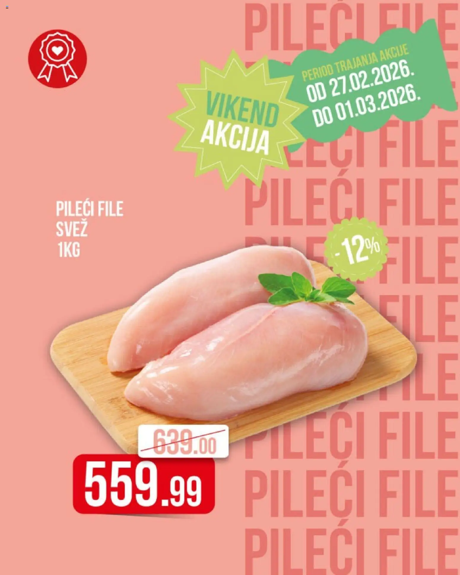 Metalac Proleter katalog - važi od 27.02.2026 | Strana: 1 | Proizvode: Pileći file