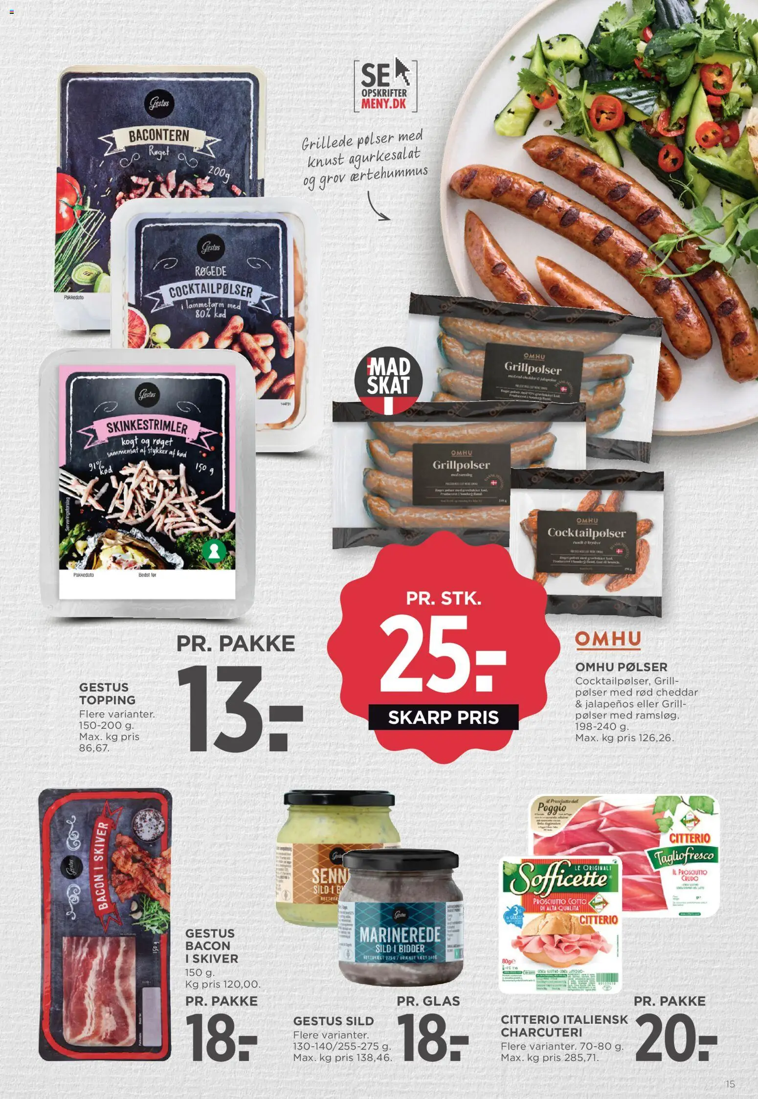 Meny tilbudsavis – gyldig fra 24.04.2026 | Side: 24 | Produkter: Pølser, Cocktailpølser, Sild, Bacon