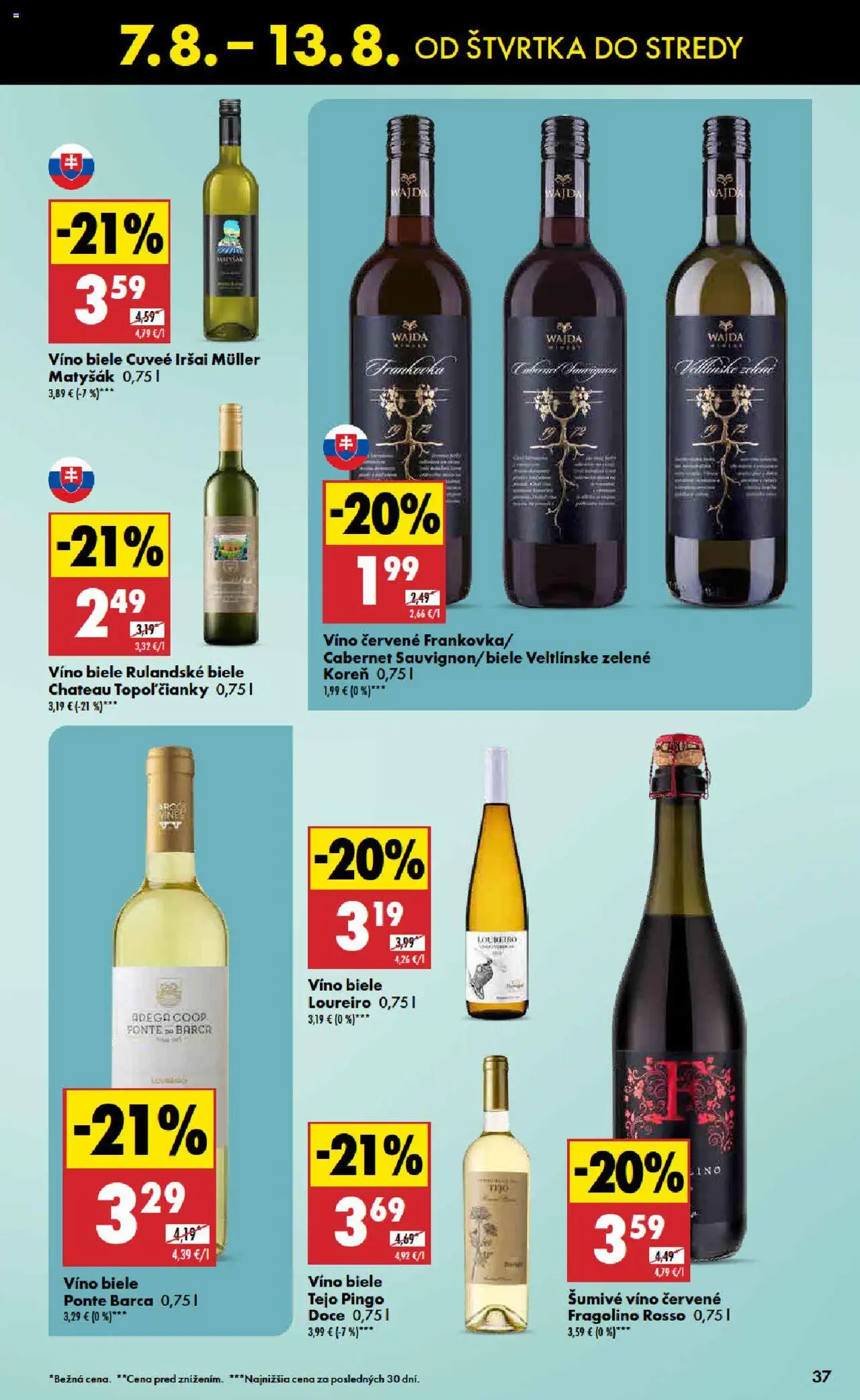 Biedronka leták │ platný od 07.08.2025 | Strana: 37 | Produkty: Biele víno, Víno, Šumivé víno
