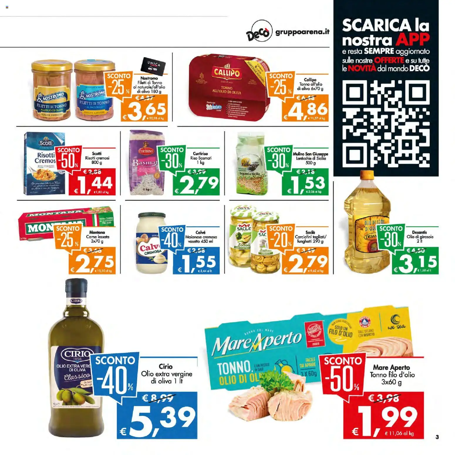 Volantino Decò del 13.01.2026 | Pagina: 3 | Prodotti: Sale, Olio, Olio extra vergine, Olio di girasole