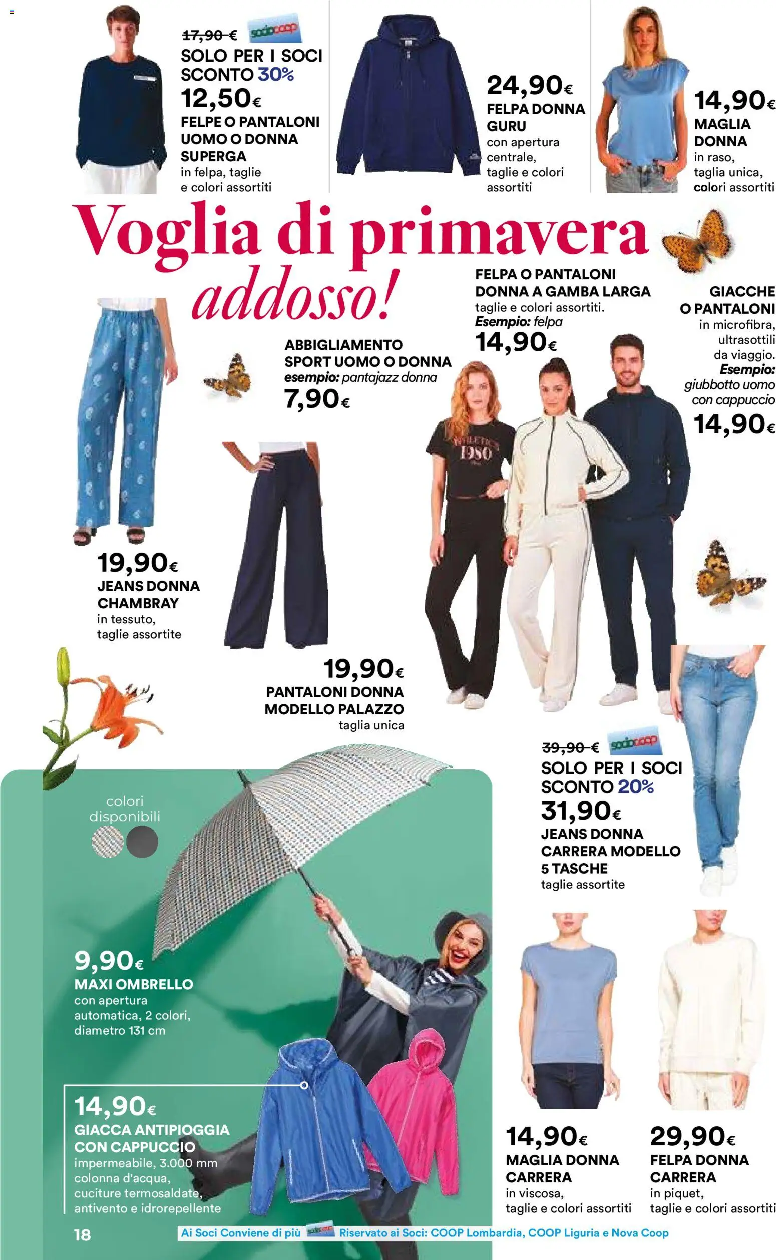 Volantino Ipercoop del 07.04.2026 | Pagina: 18 | Prodotti: Felpa, Giacca, Pantaloni, Jeans