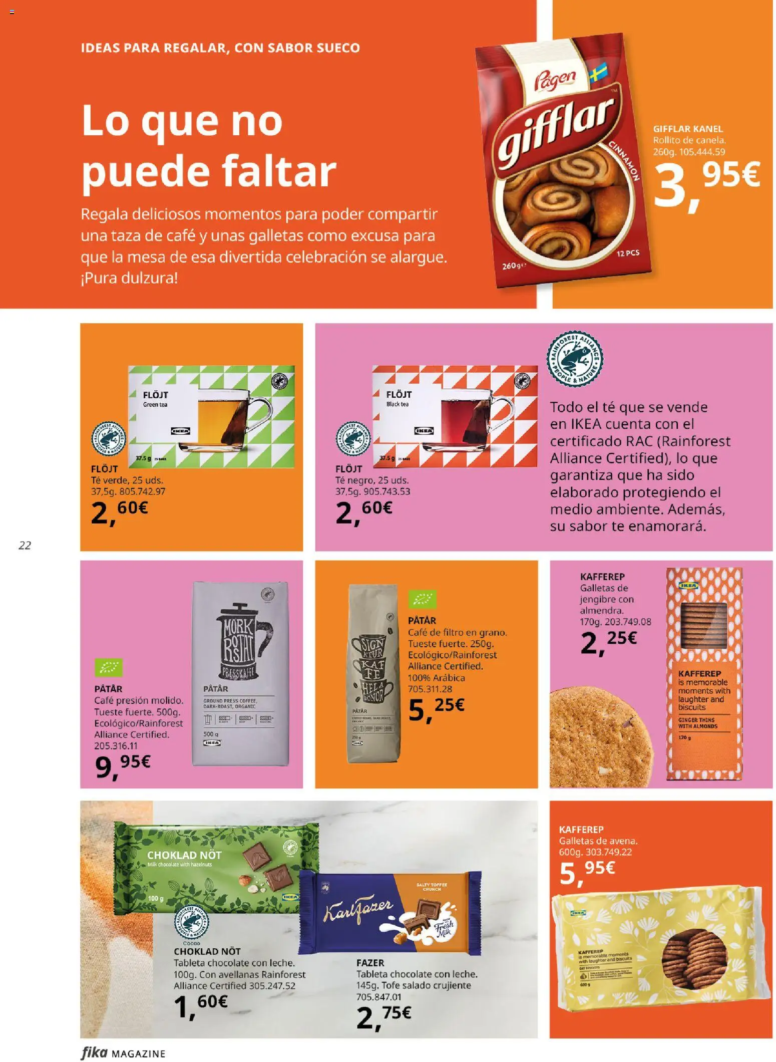 Catálogo IKEA Fika │ válido desde el 01.04.2026 | Página: 22 | Productos: Café, Té, Mesa, Φρυγανιές σικάλεως