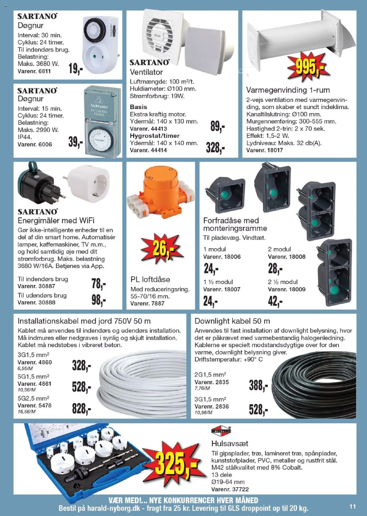 Harald Nyborg - Tilbudsavis tilbudsavis – gyldig fra 19.03.2026 | Side: 13 | Produkter: TV, Ventilator, Søm, Kabel