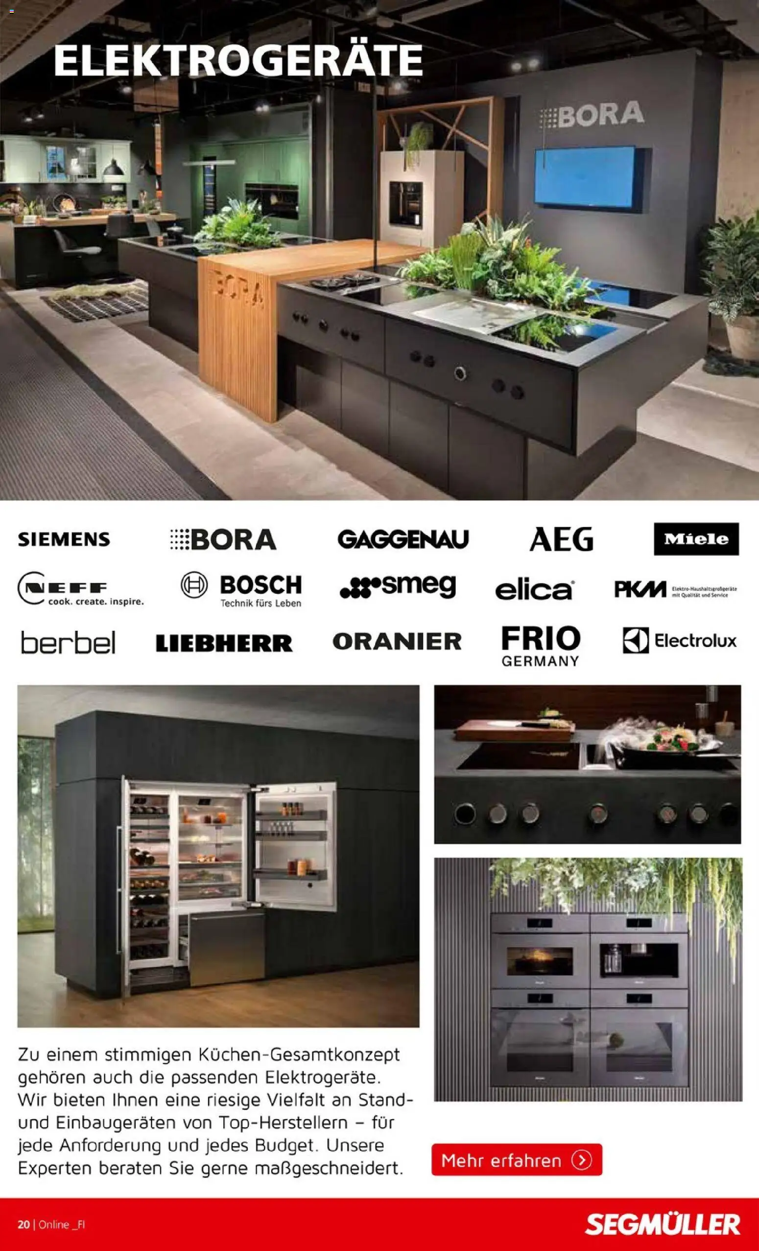 Segmüller Küchen Spezial – gültig ab 01.11.2025 | Seite: 20 | Produkte: Miele, Bosch, Liebherr, Siemens